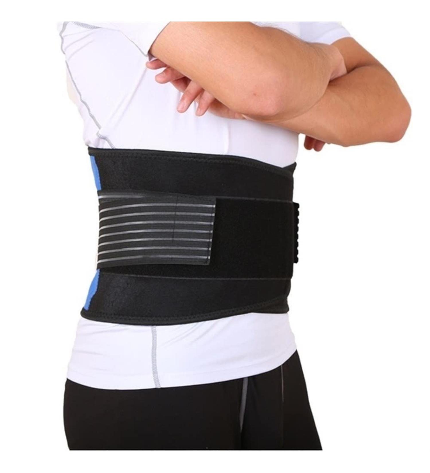 Buy Breathable Back Support Belt for Men & Women | Lumbar Band for Lower Back Pain Relief | Ischias Back Belt in Black - XL/XXXXL - Buy Online on GoSupps.com