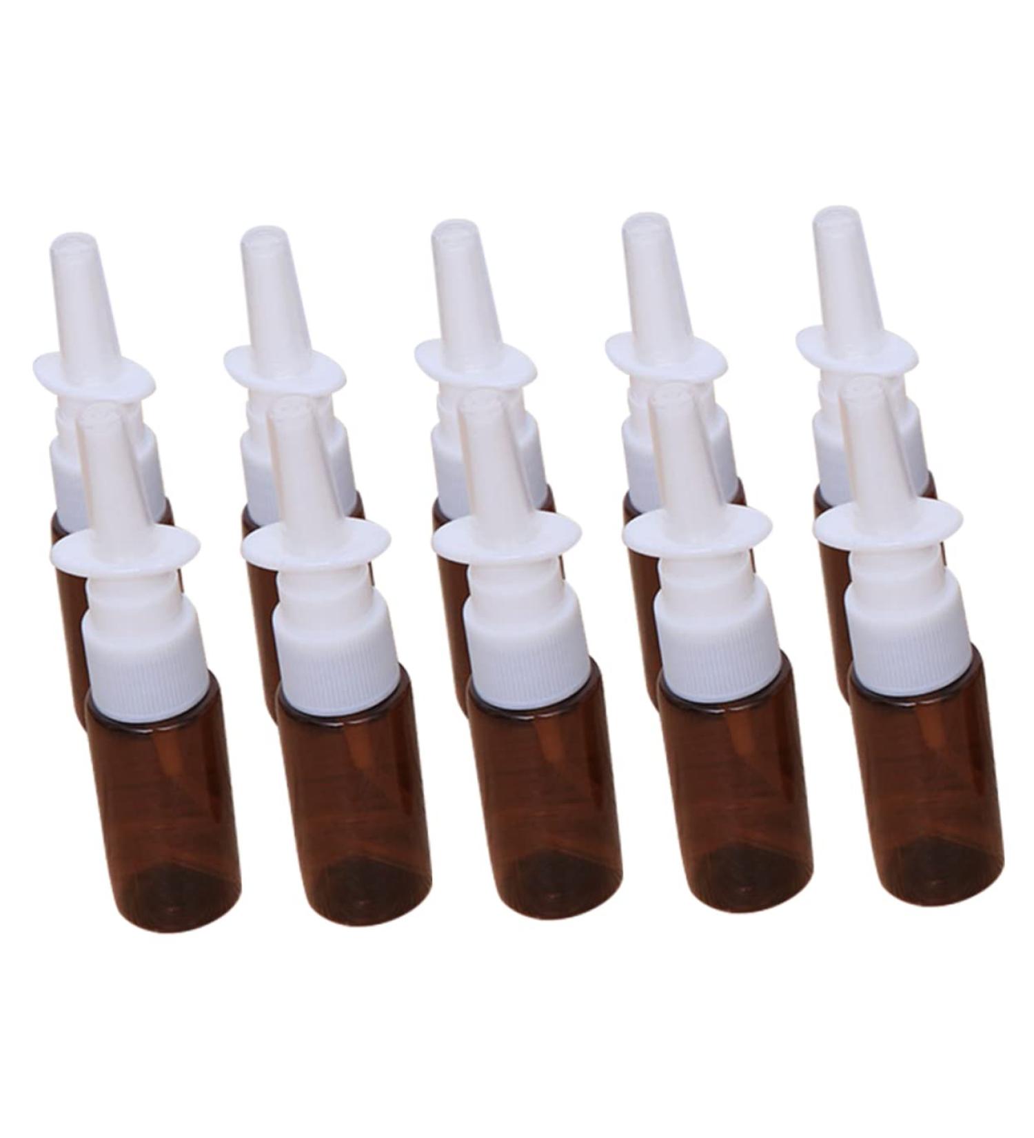 FRCOLOR Nasal Spray Pump Bottle - 10pcs Travel Pump Bottle for Liquids - Glass & Plastic Spray Containers - Portable Nasal Sprayer - Buy Online on GoSupps.com