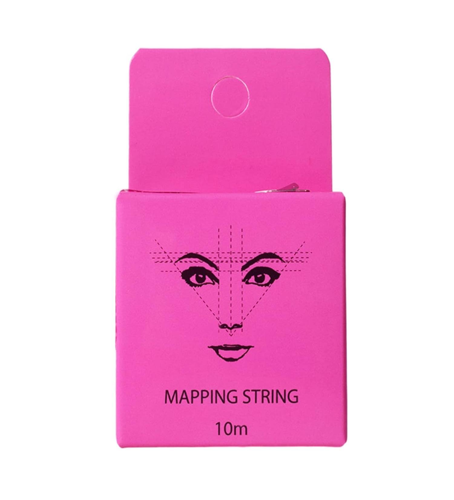 Pink 10M Microblading Mapping String | Mess-Free Eyebrow Positioning Tool | Semi-Permanent Brow Ruler for Perfect Makeup - Buy Online on GoSupps.com