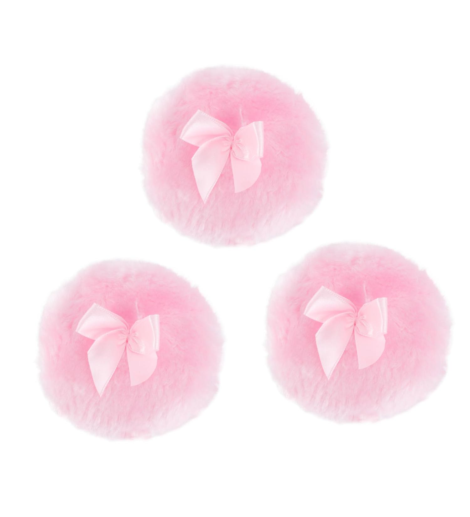 DRESSOOS 3pc Makeup Puffs for Foundation Large Powder Puff Body Powder Puff Loose Powder Puff Foundation Puff Pad Puff for Vintage Hair Comb Cosmetic Puff Pad Baby Fluffy Pink Dry Puff - Buy Online on GoSupps.com