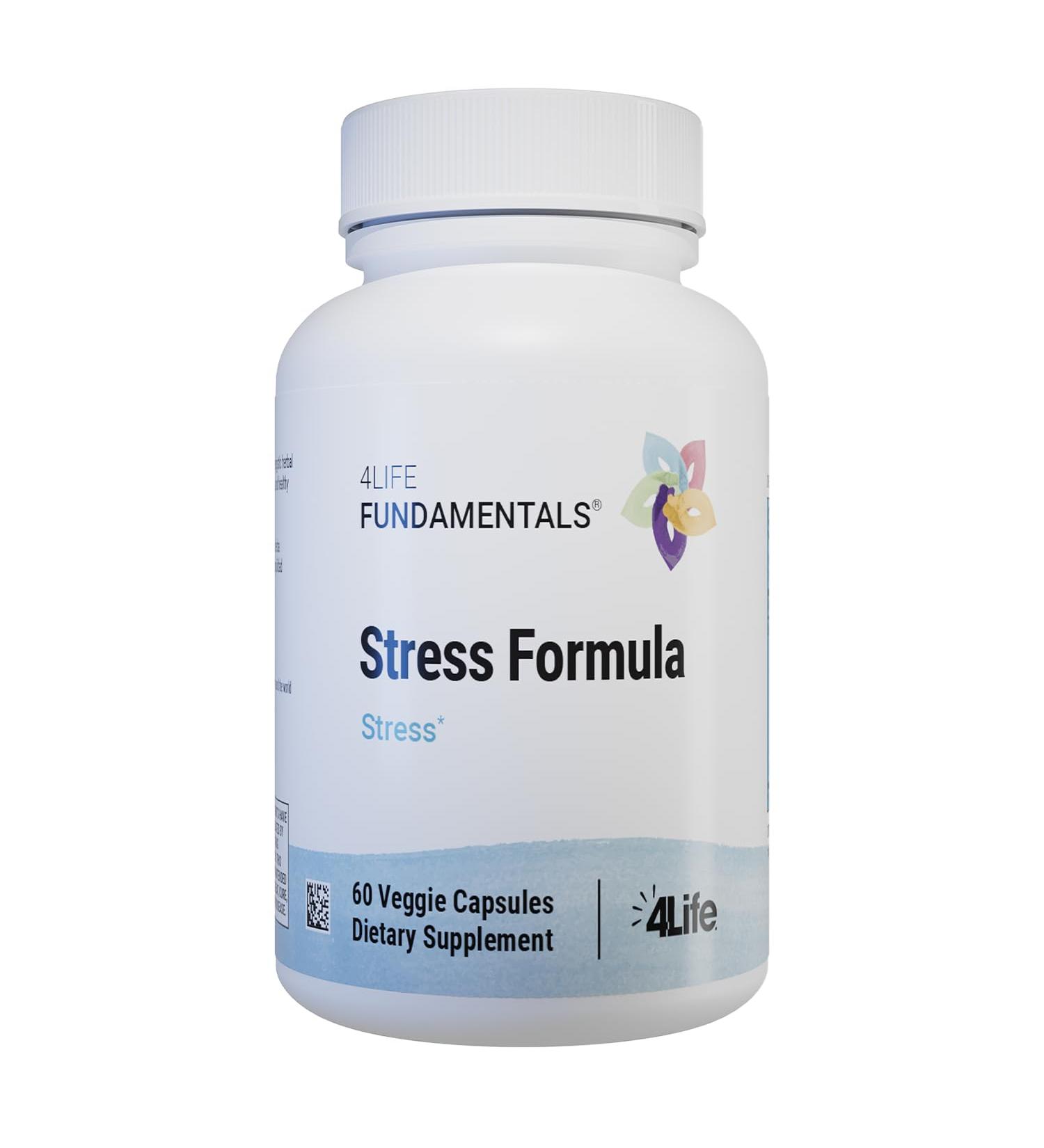 4Life Stress Formula Dietary Supplement Supports Nervous System and Sleep with Lemon Balm Chamomile & Valerian Root 60 Capsules - Buy Online on GoSupps.com