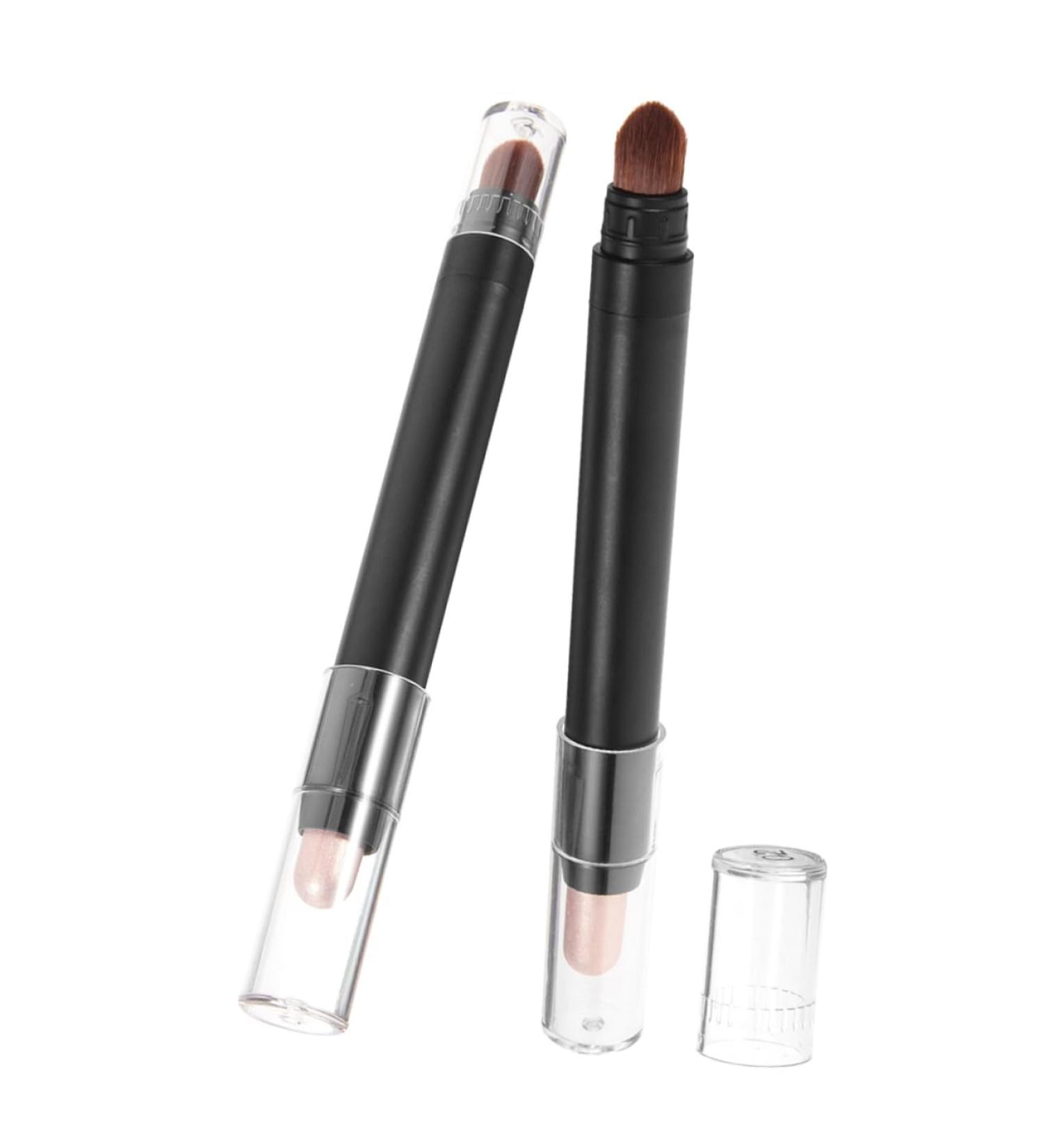 Gogogmee 2pcs Small Eyeshadow Double Ended Makeup Brush Eyeshadow Makeup Eye Shadow Makeup Black Abs - Buy Online on GoSupps.com