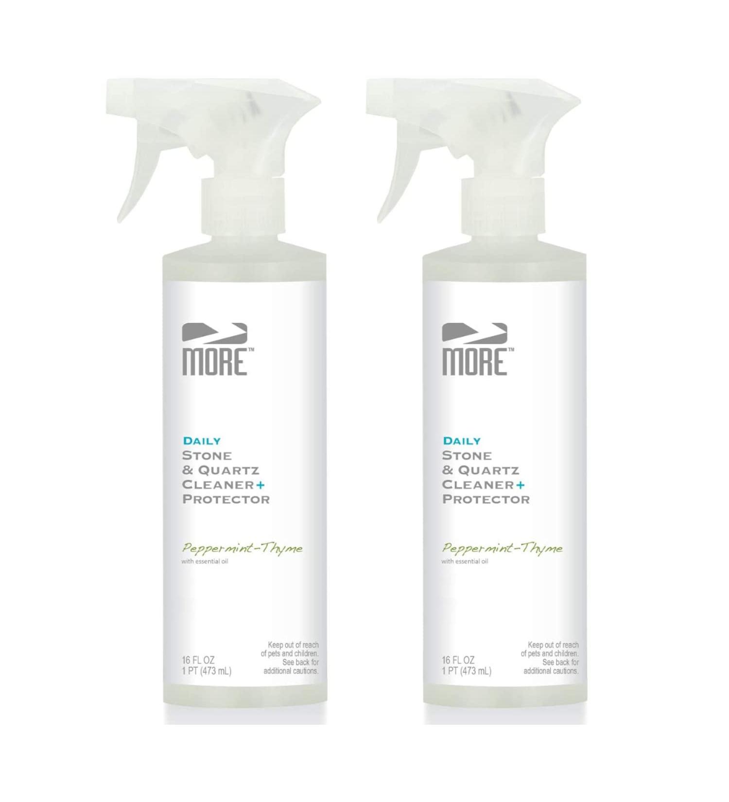 MORE Stone & Quartz All Purpose Cleaning Spray + Protector - Peppermint 16oz Twin Pack - Buy Online on GoSupps.com
