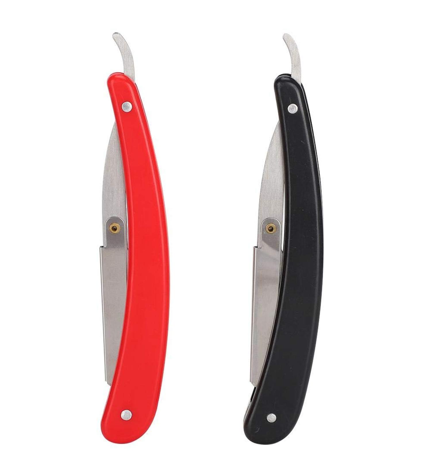 Professional Portable Beard Razor Holder - 2-Piece Classic Folding Face Care Tool for Men - Red & Black - International Shipping Available - Buy Online on GoSupps.com