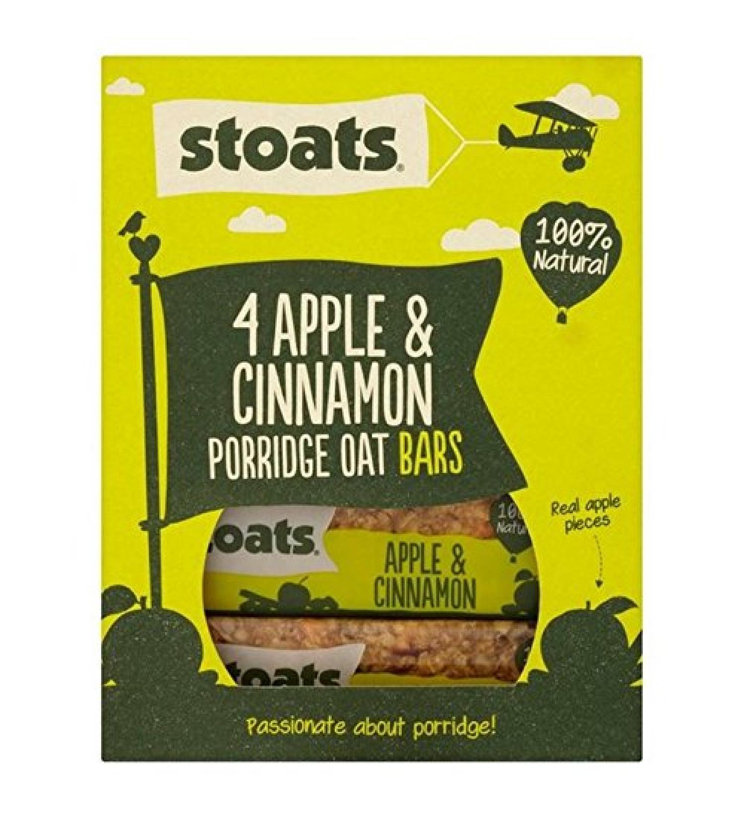 Stoats Apple & Cinnamon Oat Bars 4Pk 200g