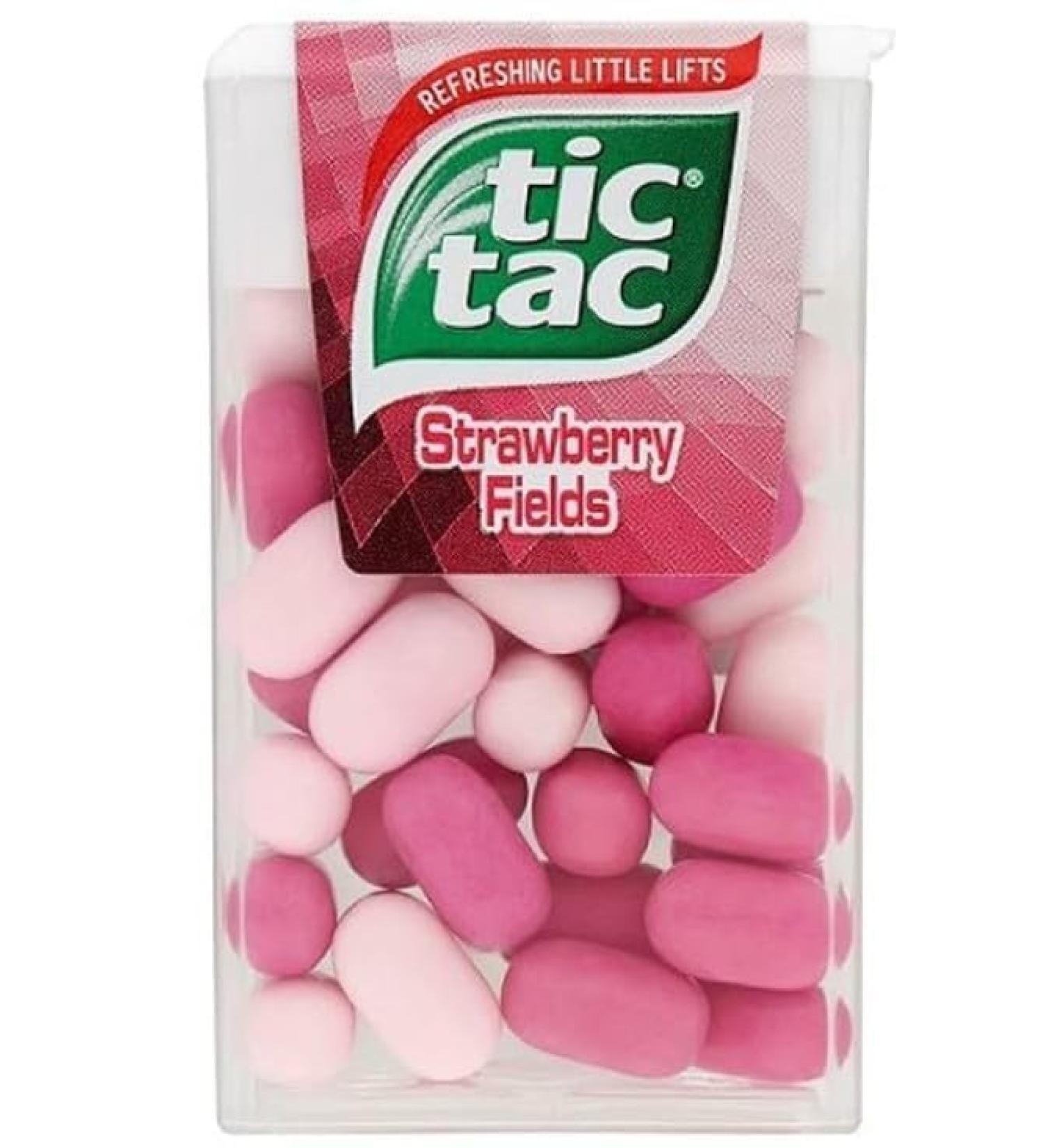 Tic Tac Strawberry Fields 18g (Pack of 24 x 18g) Delicious Tasty And Twisty Treat Gift Hamper - Buy Online on GoSupps.com