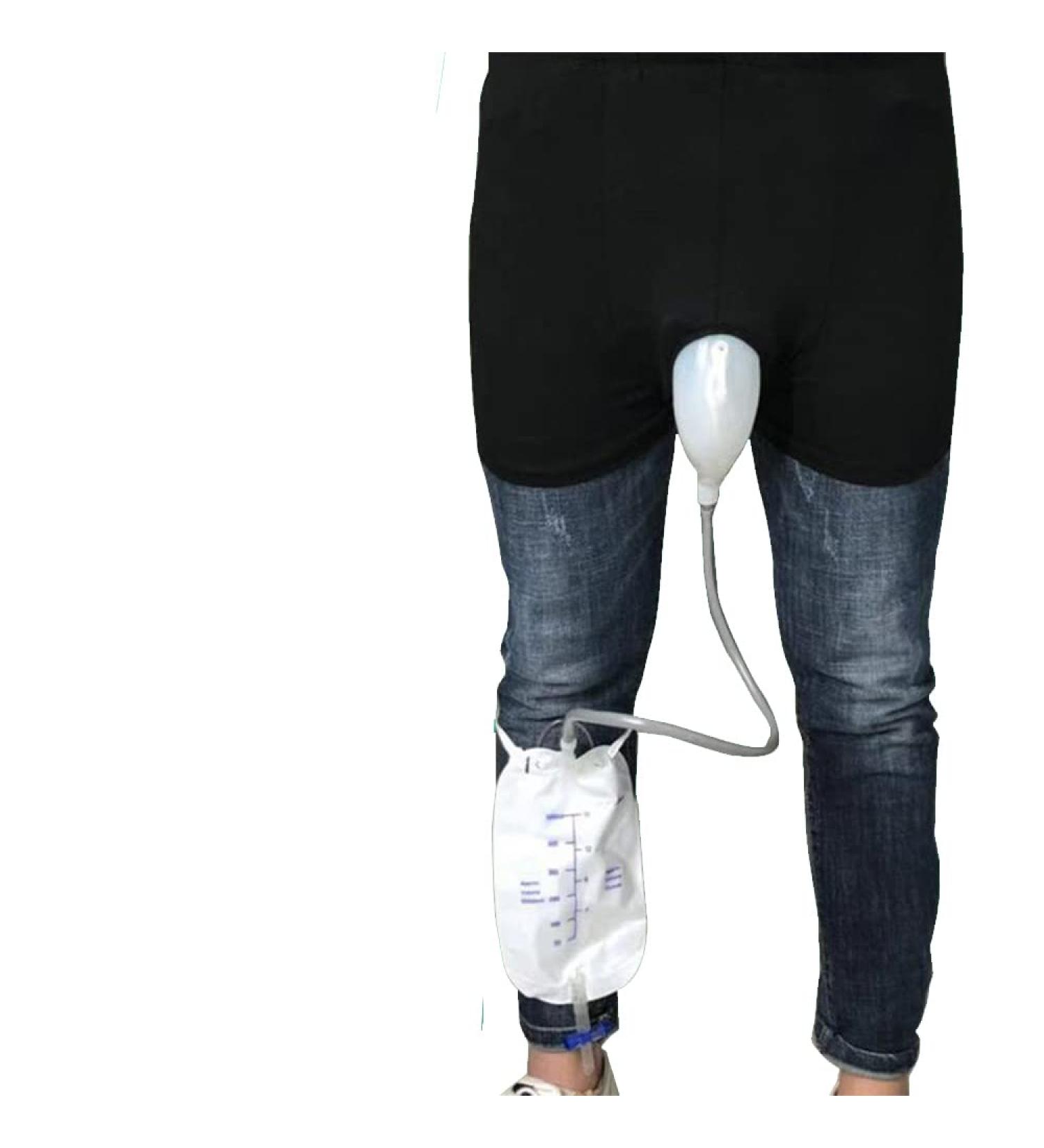 Leg Mounted Urine Collection Bag Portable Comfort Urinal Spill Proof Adult Urine Receiver for Men and Women - Buy Online on GoSupps.com