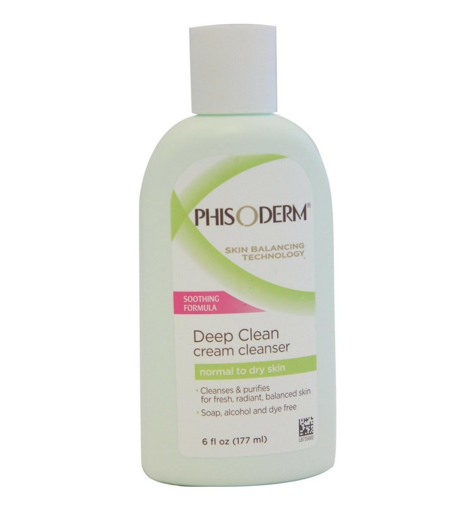 Phisoderm Deep Clean Cream Cleanser For Normal To Dry Skin 6 oz (Pack of 9)