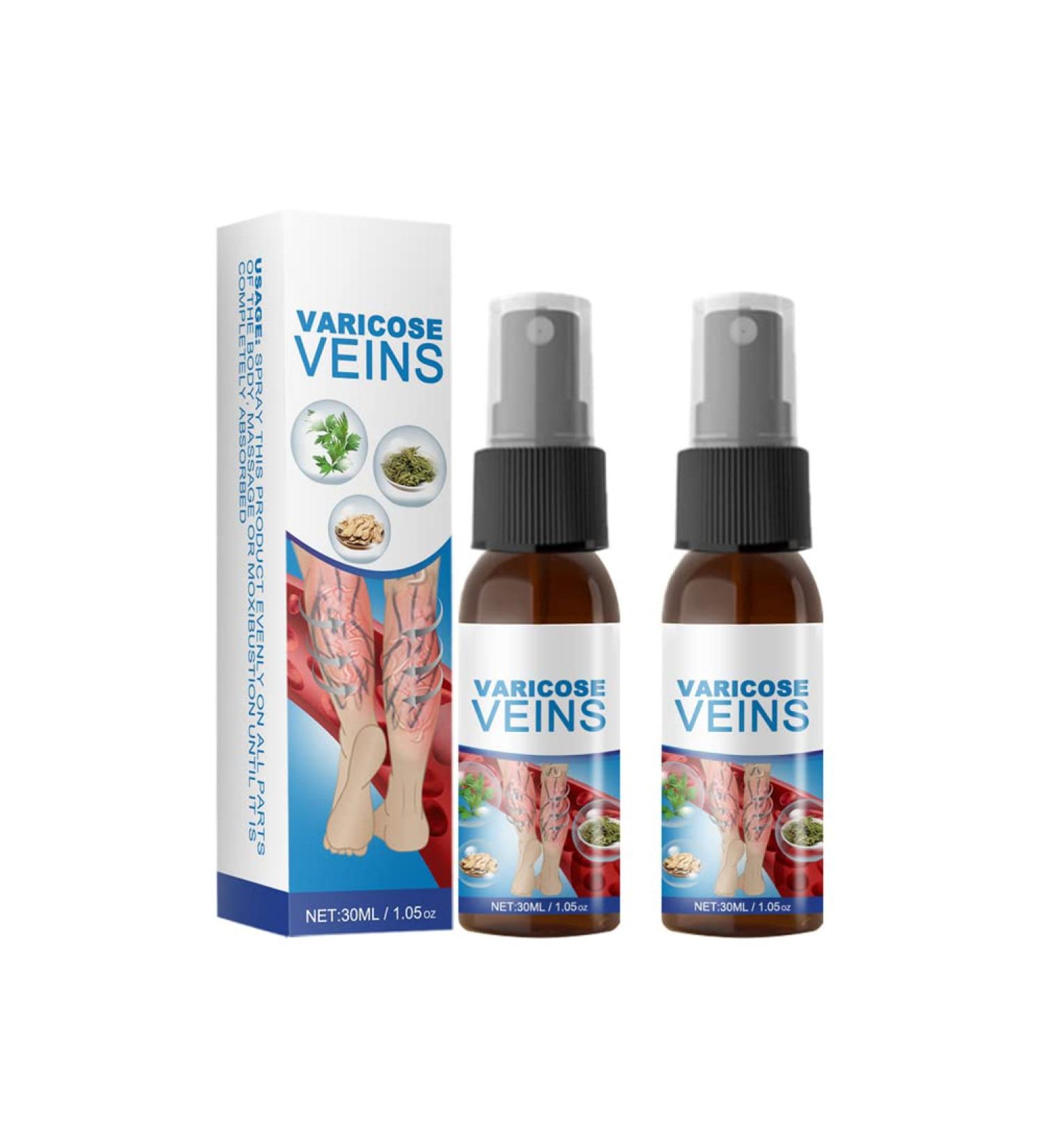 Lichengtai Varicose Veins Miracle Spray - Effective Cream for Varicose & Spider Veins Relief | Fast Muscle Soreness Recovery - 20g x 2 Pcs - Buy Online on GoSupps.com