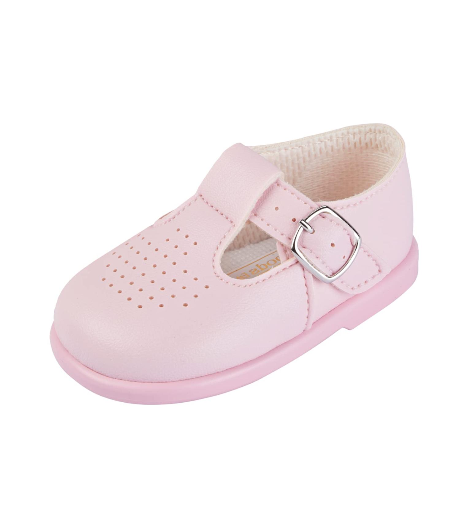 Baypods Toddler Shoes - Hard Sole First Walking Shoes, Anti-Slip Sole, Pink - 2 UK Child - Buy Online on GoSupps.com
