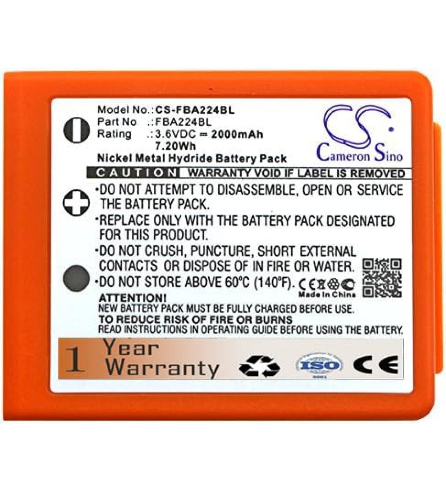 BA223000 2000mAh Battery Replacement for HBC Radiomatic Micron 5 & 7 Quadrix Patrol D Vector Pro - International Shipping Available - Buy Online on GoSupps.com