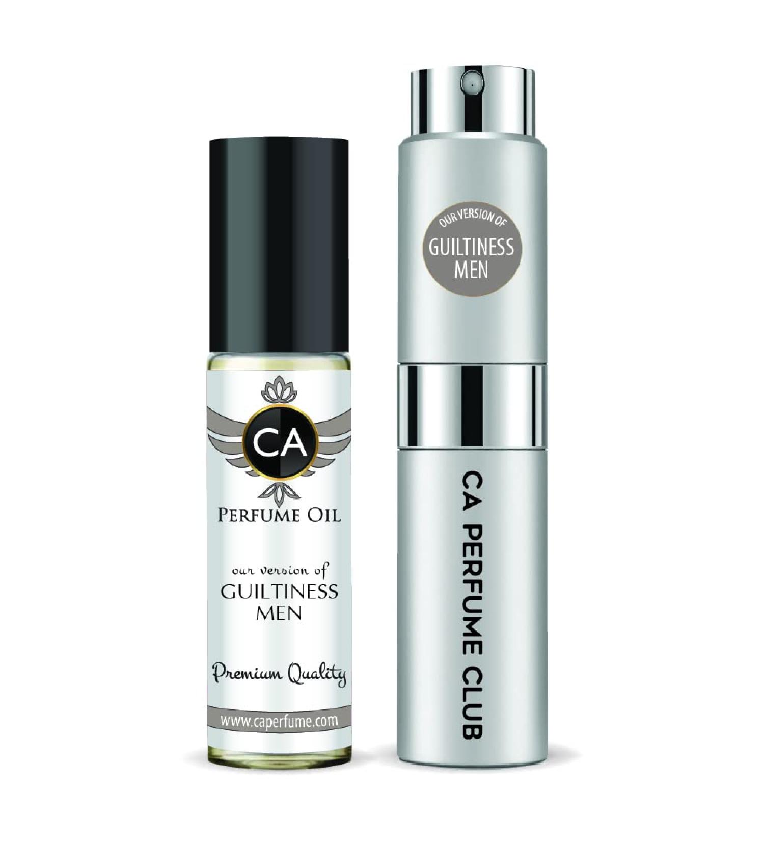 CA Perfume Duo Impression of Guiltiness Men For Men Eau de Parfum Refillable Atomizer Sprayer + Fragrance Body Oil Long Lasting Sample Travel Size Roll-On Bottle 0.27 Fl Oz+0.33 Fl Oz - Buy Online on GoSupps.com