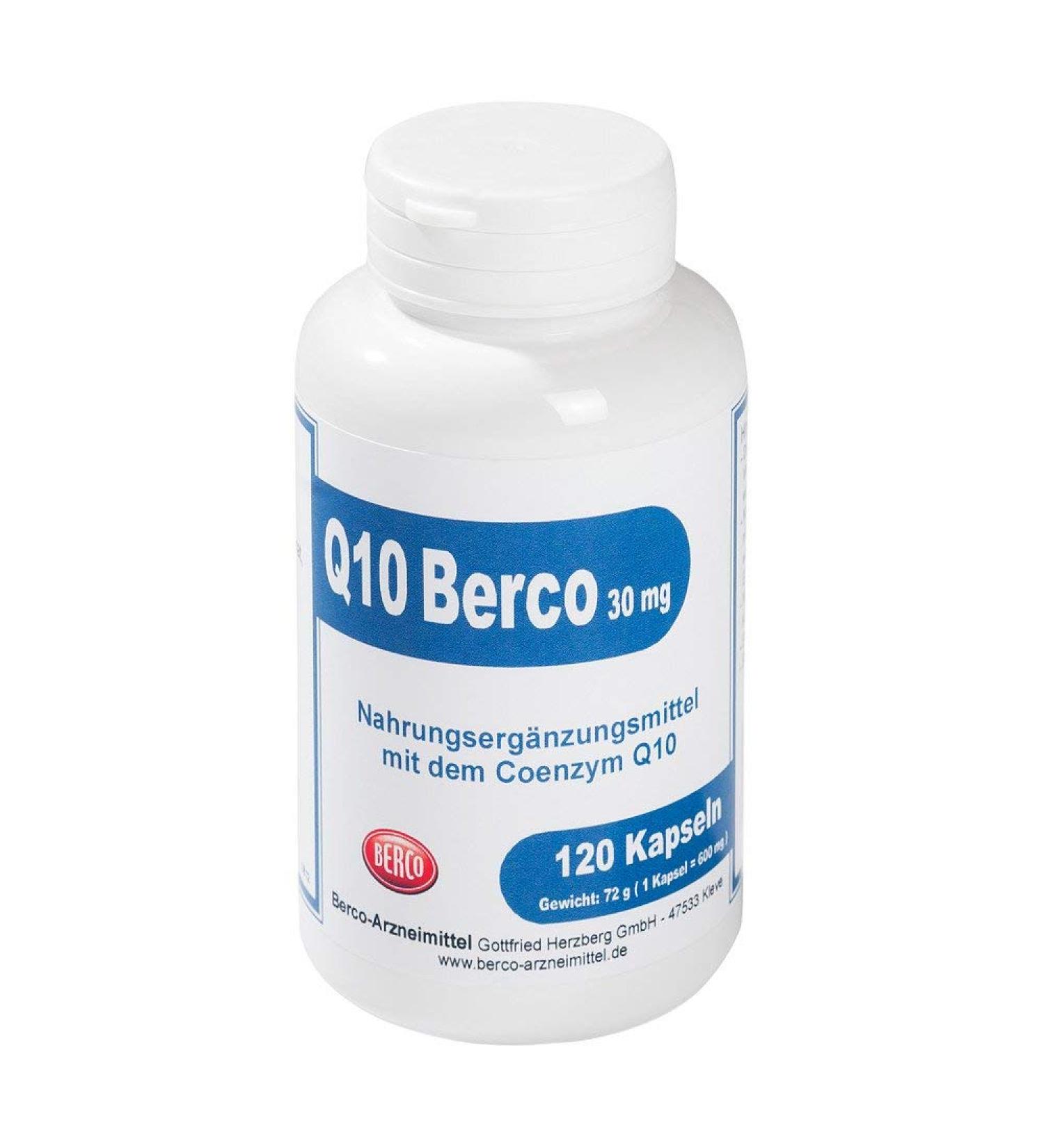 Q10 BERCO 30 mg capsules 120 hours