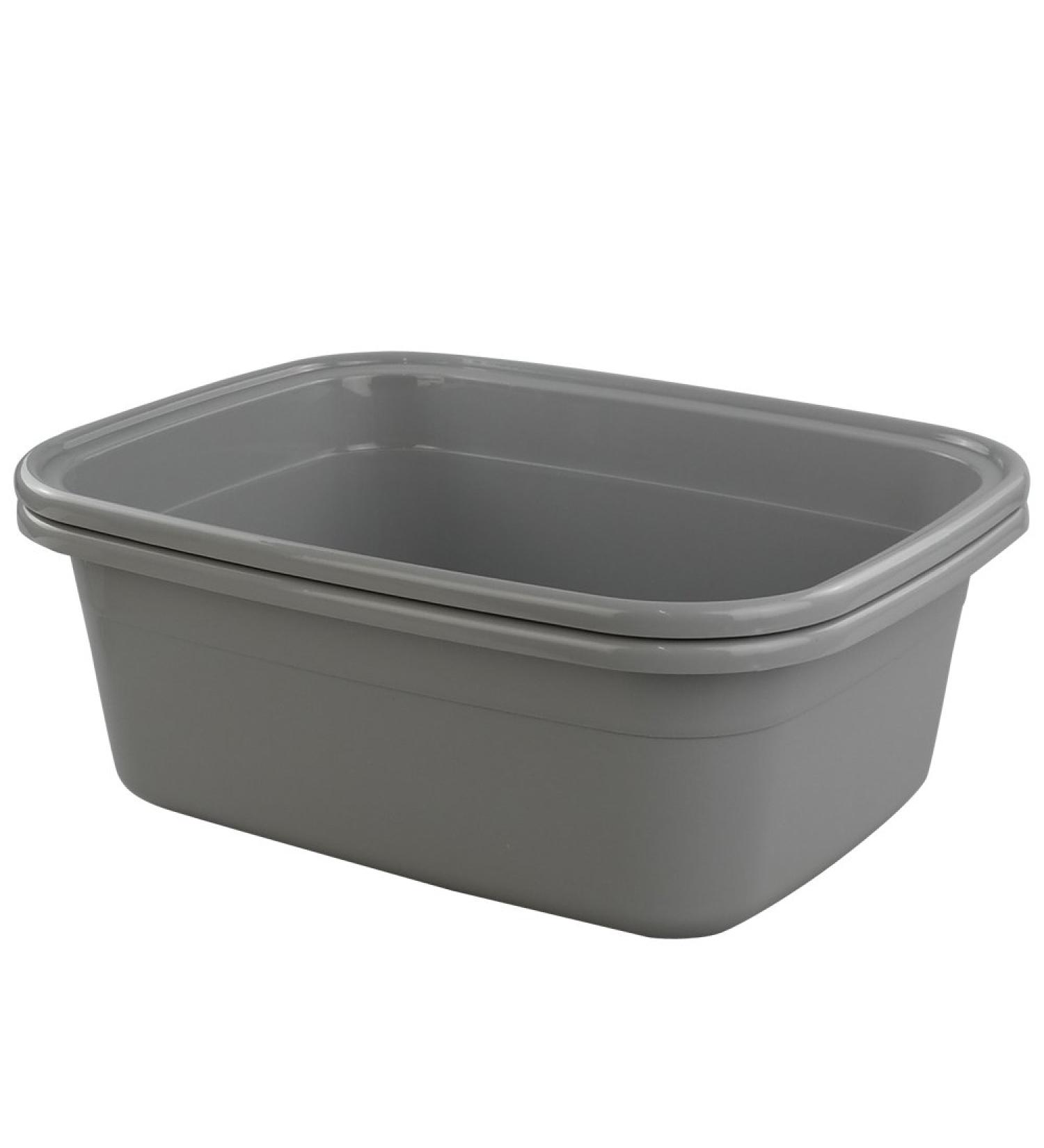Begale Wash Basin Tub 2-Pack 16 Quart Gray Dishpan Washing Up Bowl 41.7 cm x 32.7 cm x 15 cm - Buy Online on GoSupps.com