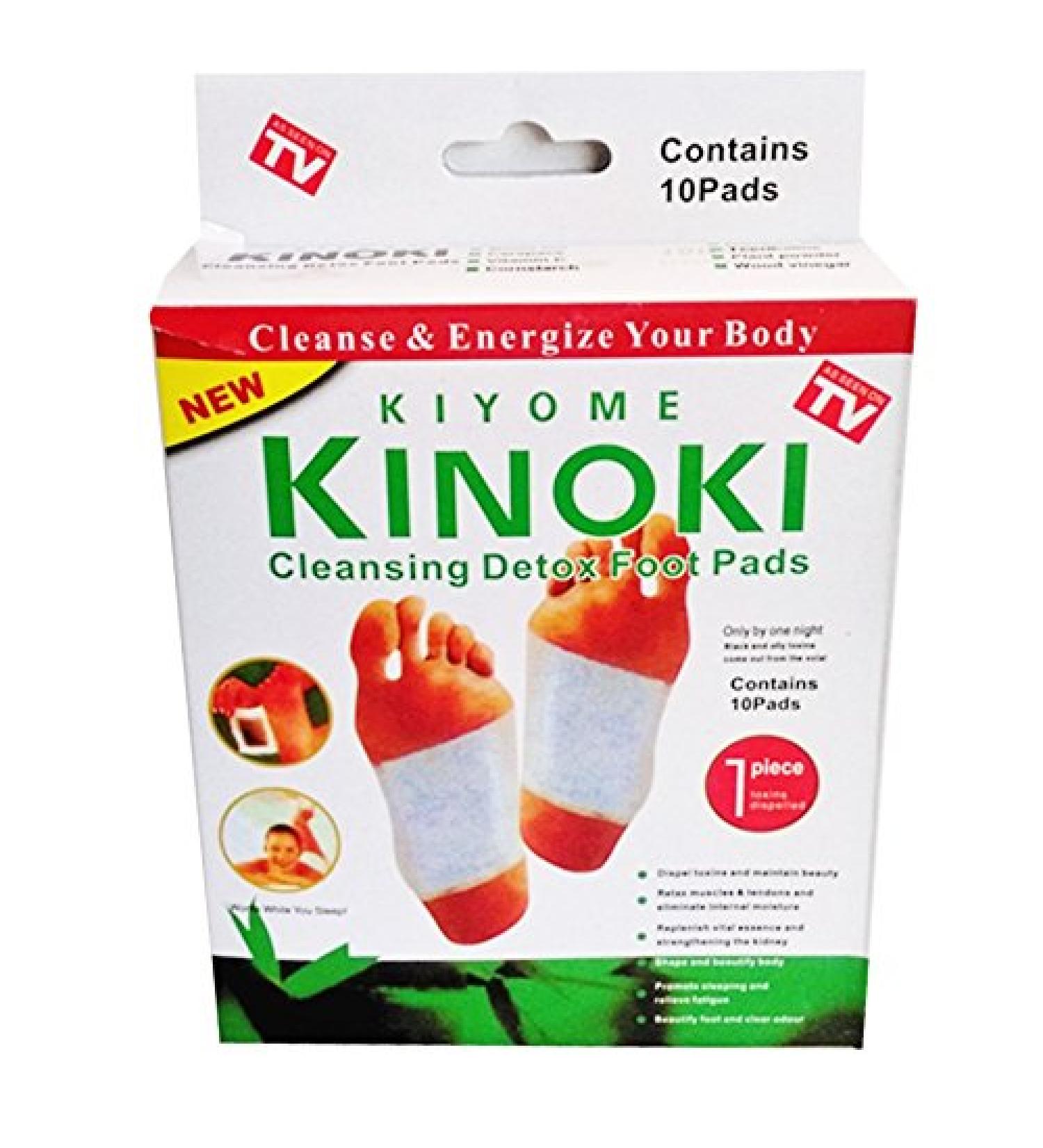 Kinoki Cleansing Detox Foot Pads Patch Foot Mask Peeling Sticker Hallux Valgus Spa Ion Tourmaline Massage Energizer (10pcs in a Box)