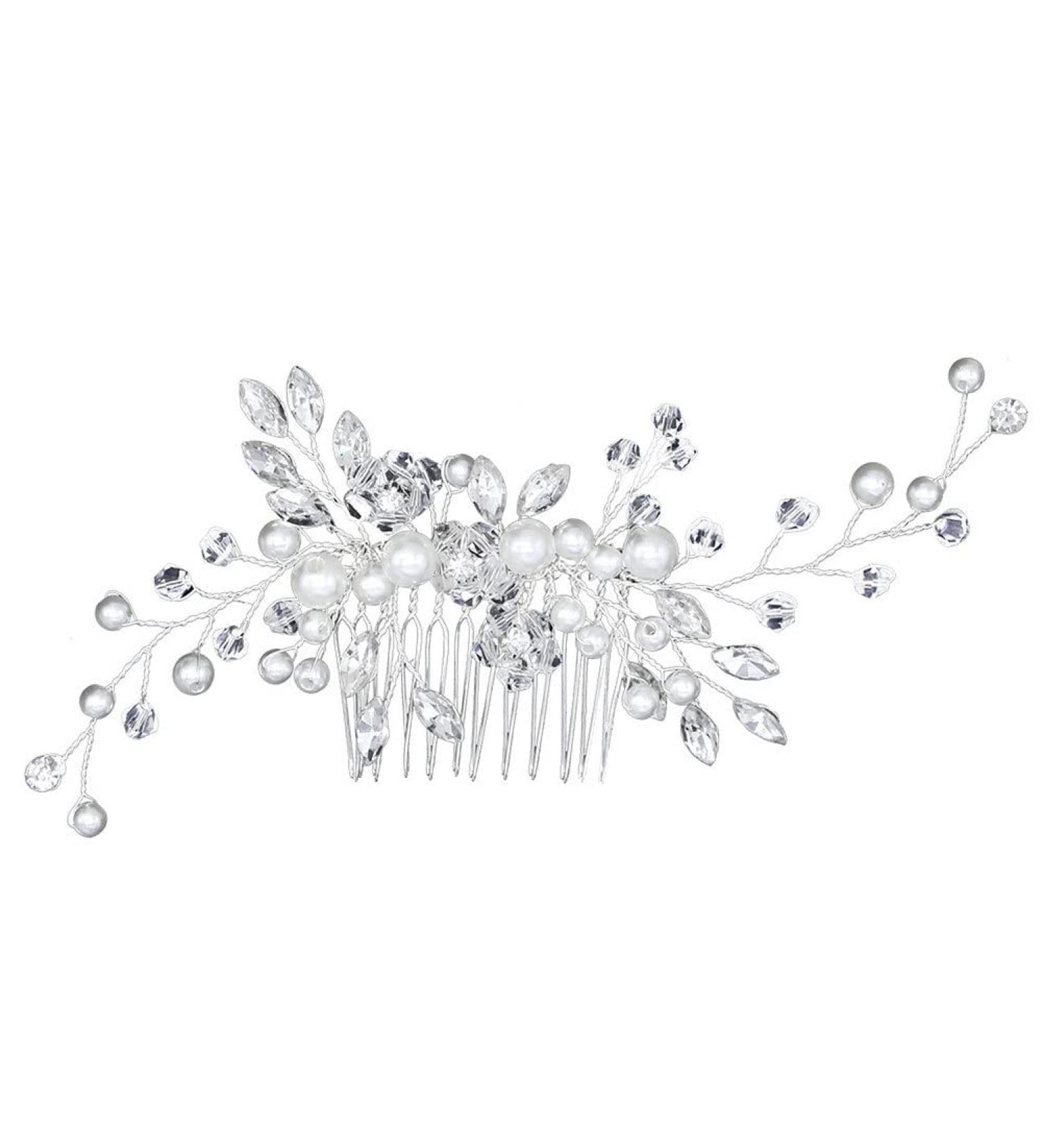 Hair Combs Slides Clips Bridal Flower Hair Pins for Girls Women Hair Accessories - Buy Online on GoSupps.com