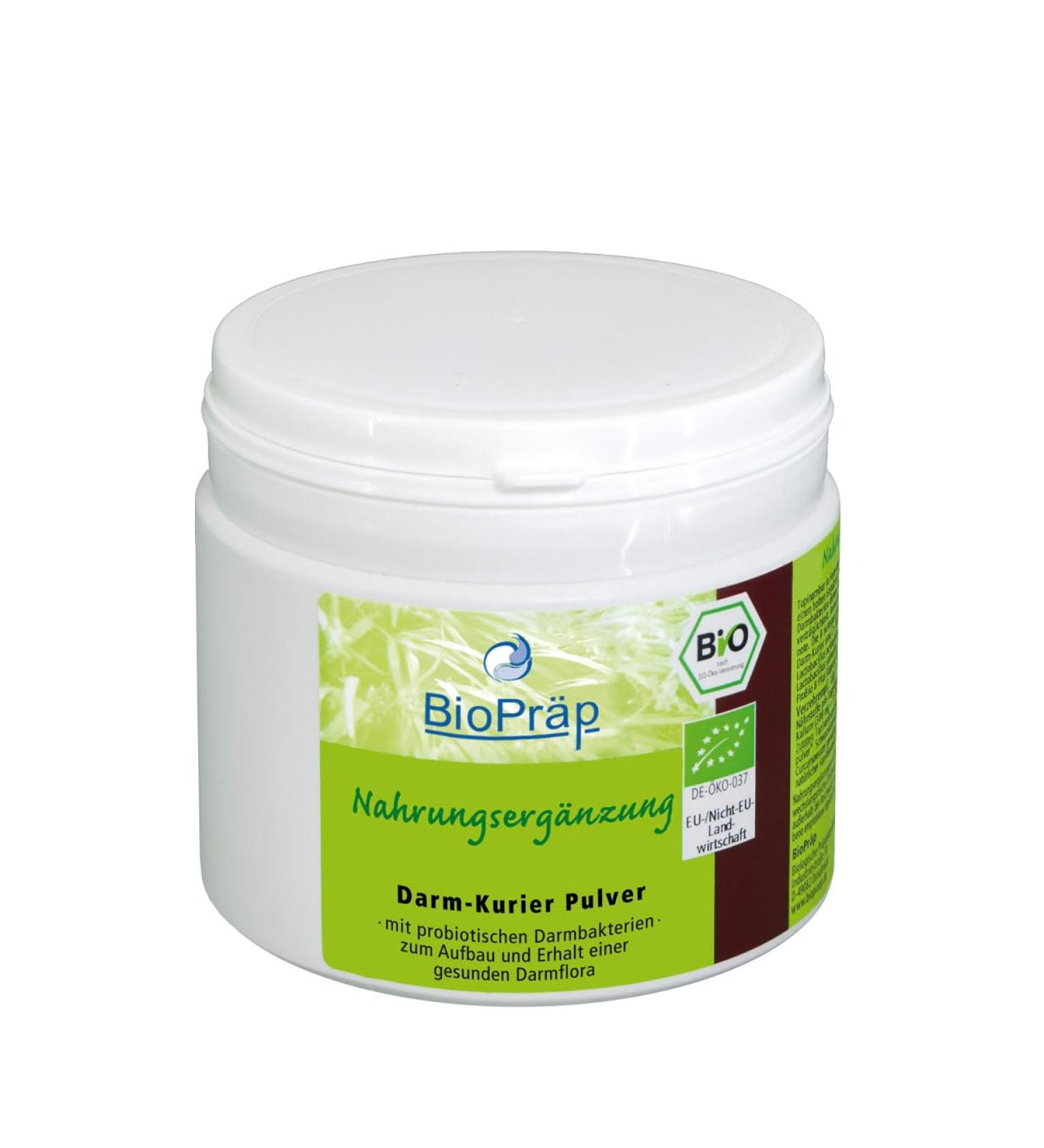 BIIEPROP BIO Darm Kurier Pulver | 250g Vegan Probiotic Supplement | Fiber & Herbs | Made in Germany | Certified Organic - Buy Online on GoSupps.com