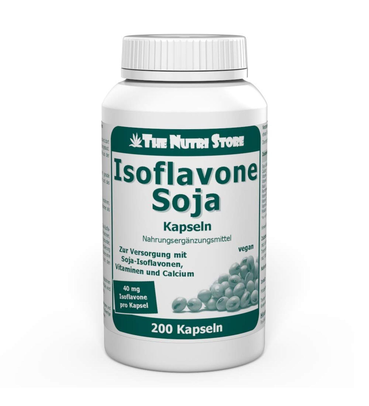 Isoflavones Soya 40 mg Vegan Capsules - 200 pcs | Natural Source of Soya Isoflavones Vitamins & Calcium | Best for Health & Wellness - Buy Online on GoSupps.com