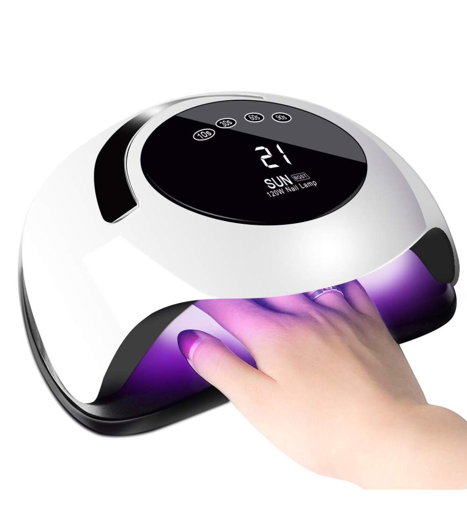 Buy Sinzon 120W Nail Dryer - Professional LED/UV Lamp with Touchscreen 4 Timers Auto Sensor & 33 LEDs for All Gel Nail Polish - Buy Online on GoSupps.com