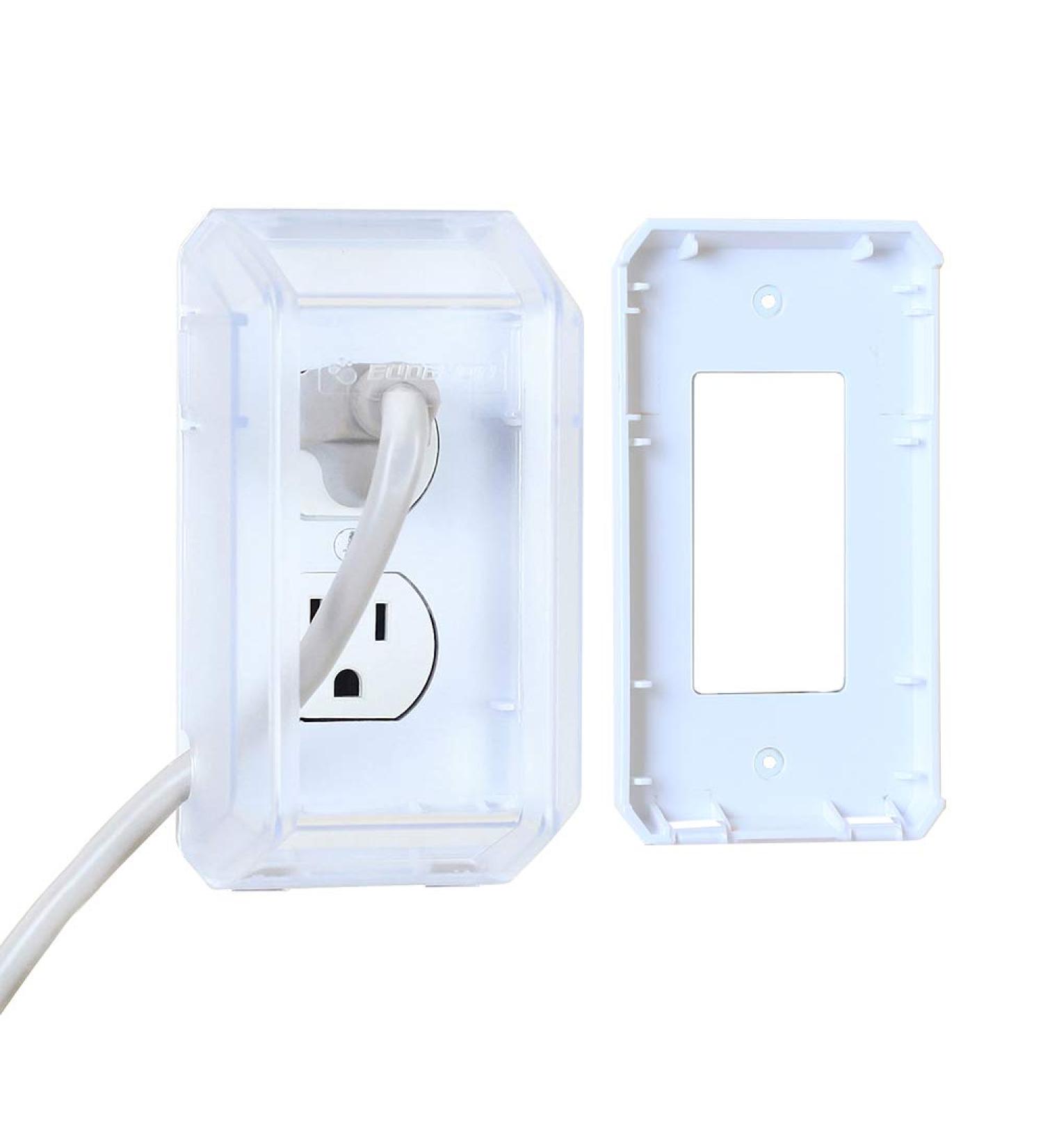 EUDEMON Baby Safety Electrical Outlet Cover Box - Childproof Large Plug Cover (Transparent) - Buy Online on GoSupps.com