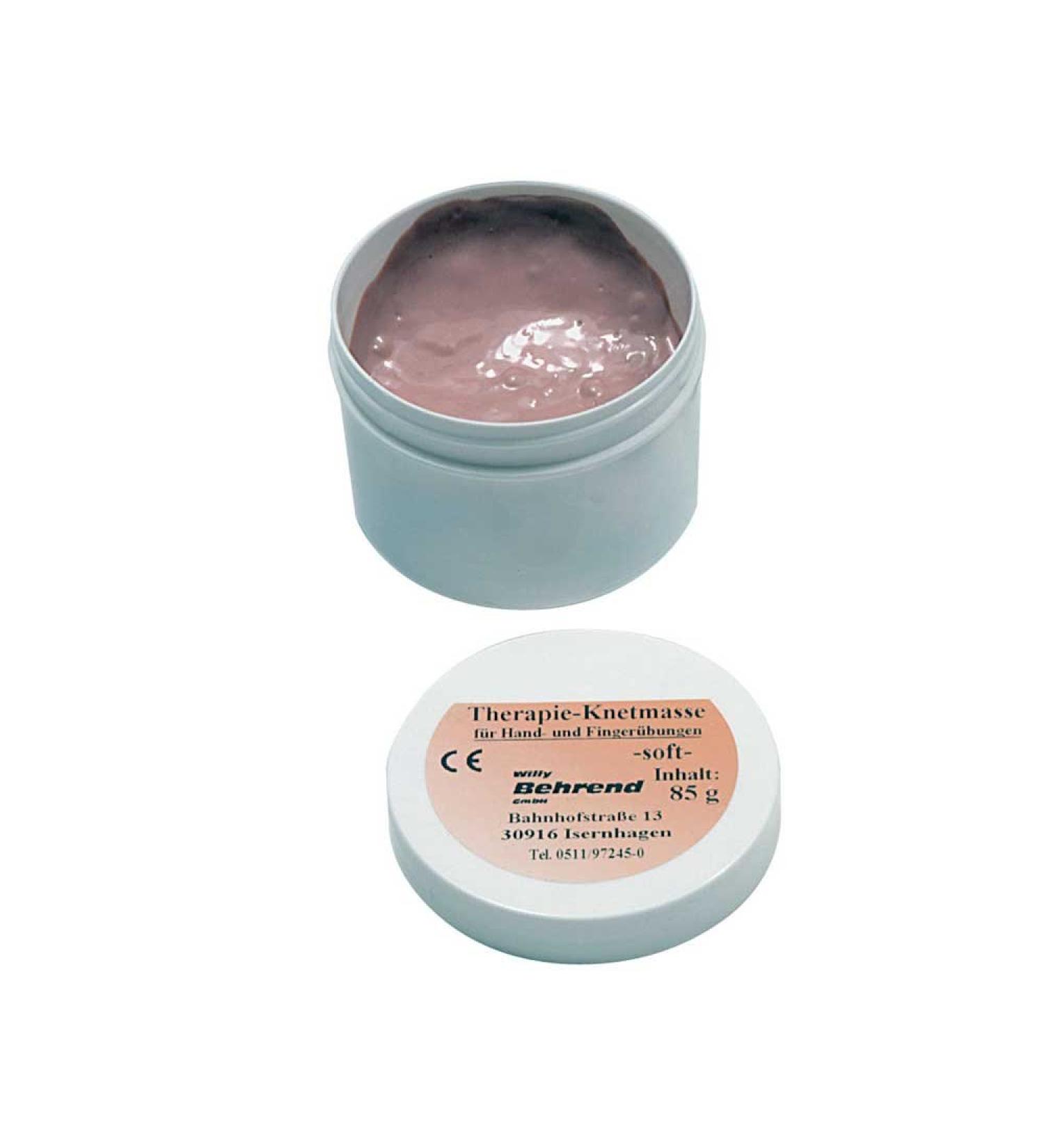 1x Behrend therapy clay modeling clay hand/finger training non-sticky skin-coloured 85 g soft