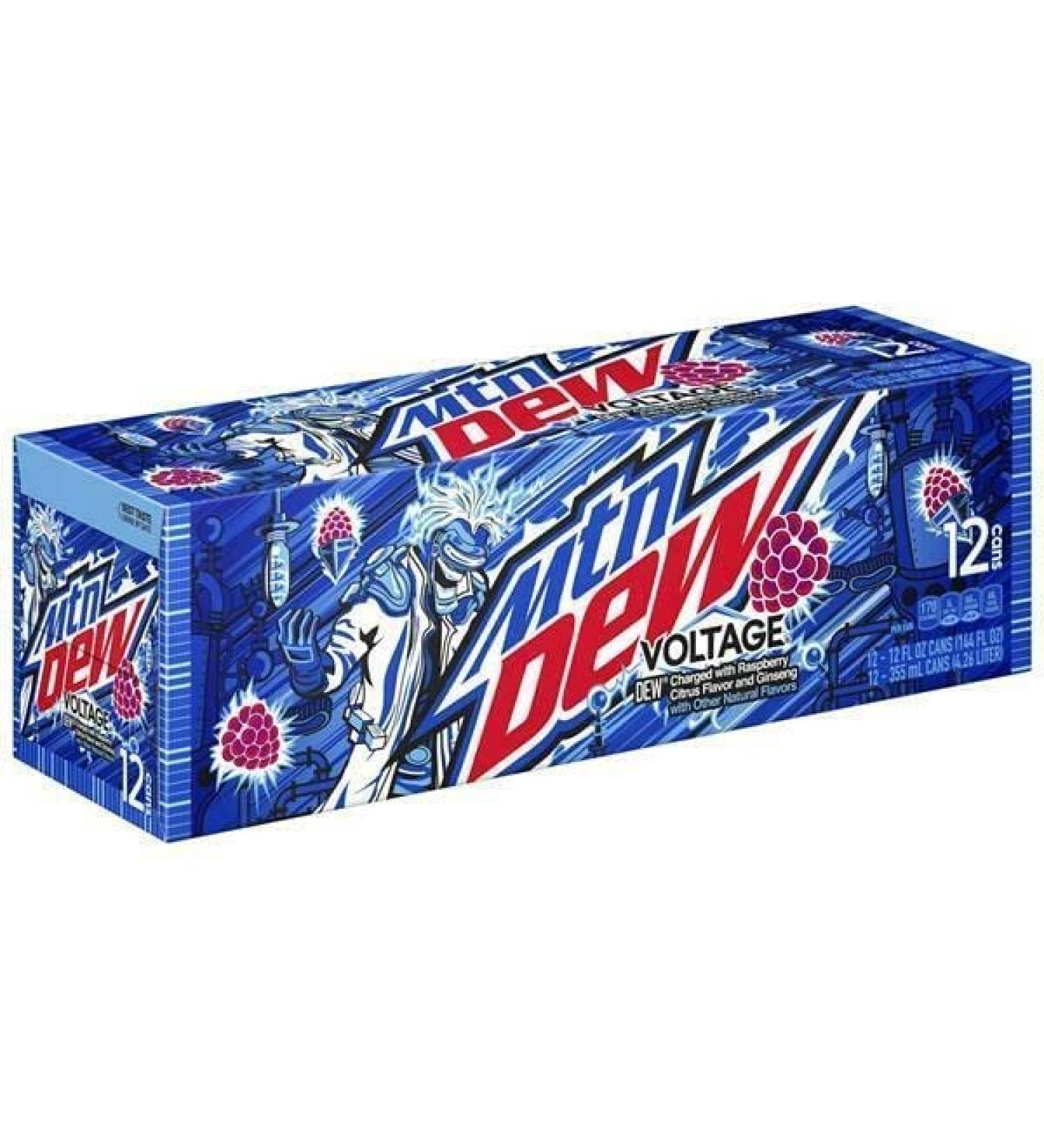 Mountain Dew Voltage Berry & Citrus Soda Pop 12 Fl Oz Pack of 12 - Buy Online on GoSupps.com