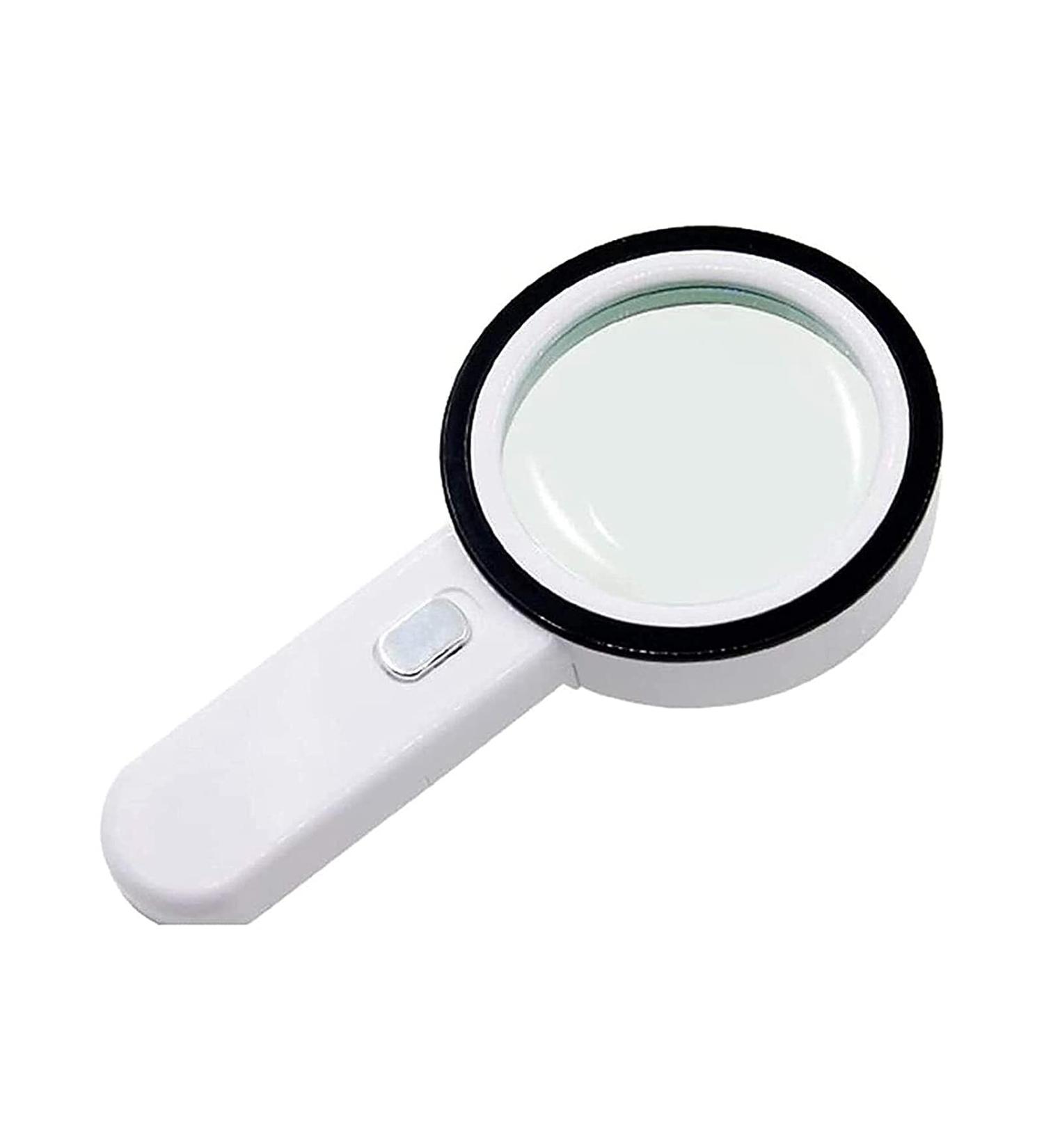 Magnifying Glass Magnifier with 12 LED Lamps Vision Aid Handheld Magnifying Glass 30X HD Lens Practical High for Power Antique Identification Magnifier - Buy Online on GoSupps.com