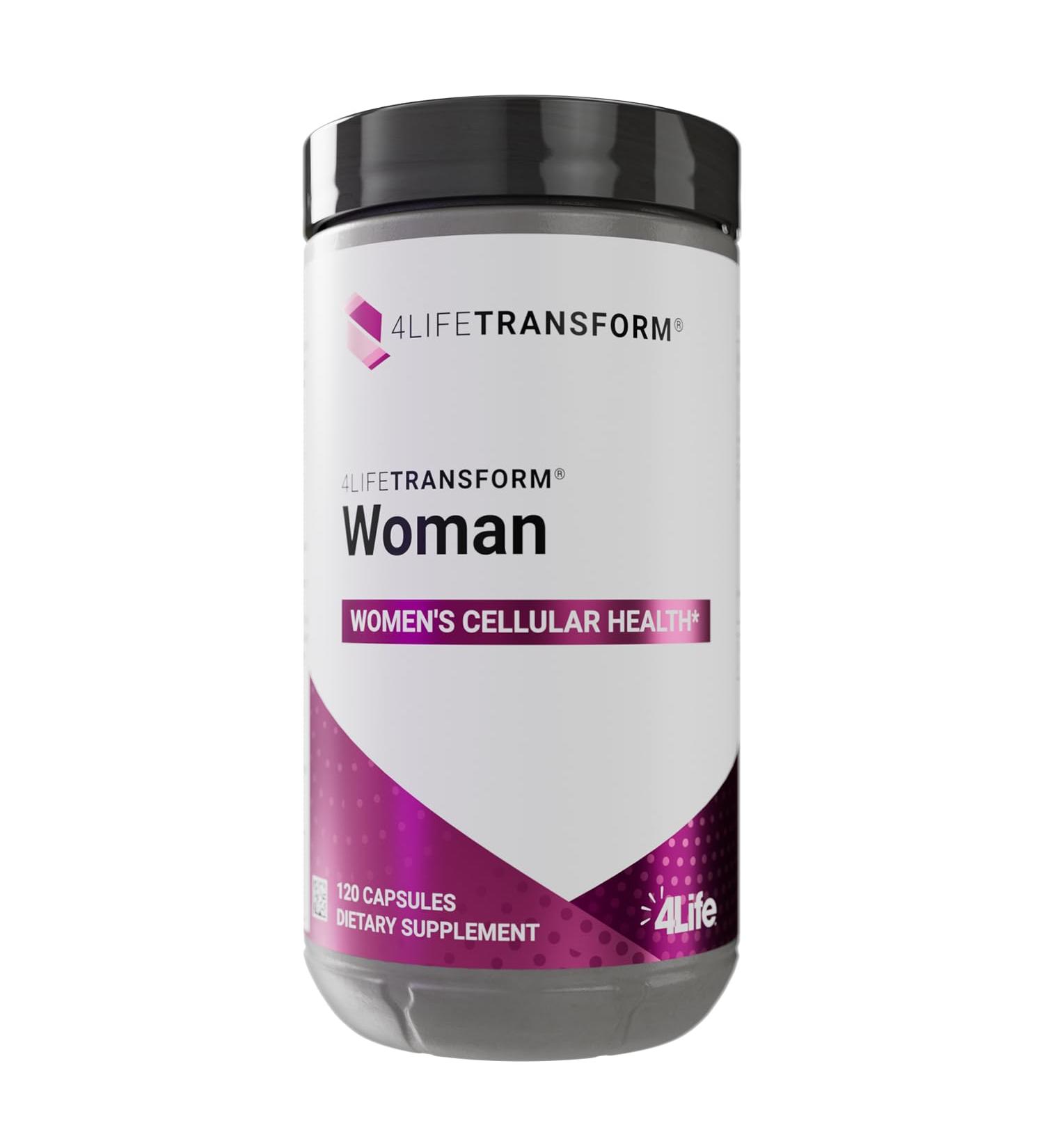 4Life Transform Woman - Women's Supplement with Velvet Bean & Evening Primrose Extracts - Healthy Skin & Well-Being - 120 Vegetable-Derived Capsules - Buy Online on GoSupps.com