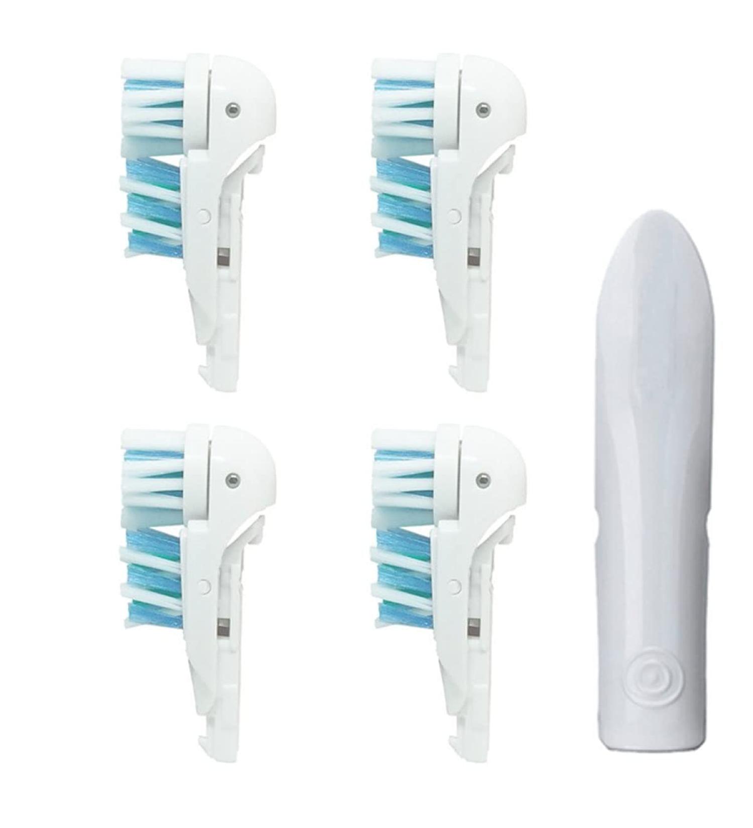 Sensitive Replacement Toothbrush Heads for Oral-B Cross Action Power - Compatible with 3733 4732, Rotating Powerhead and Crisscross Bristles (White) - Buy Online on GoSupps.com