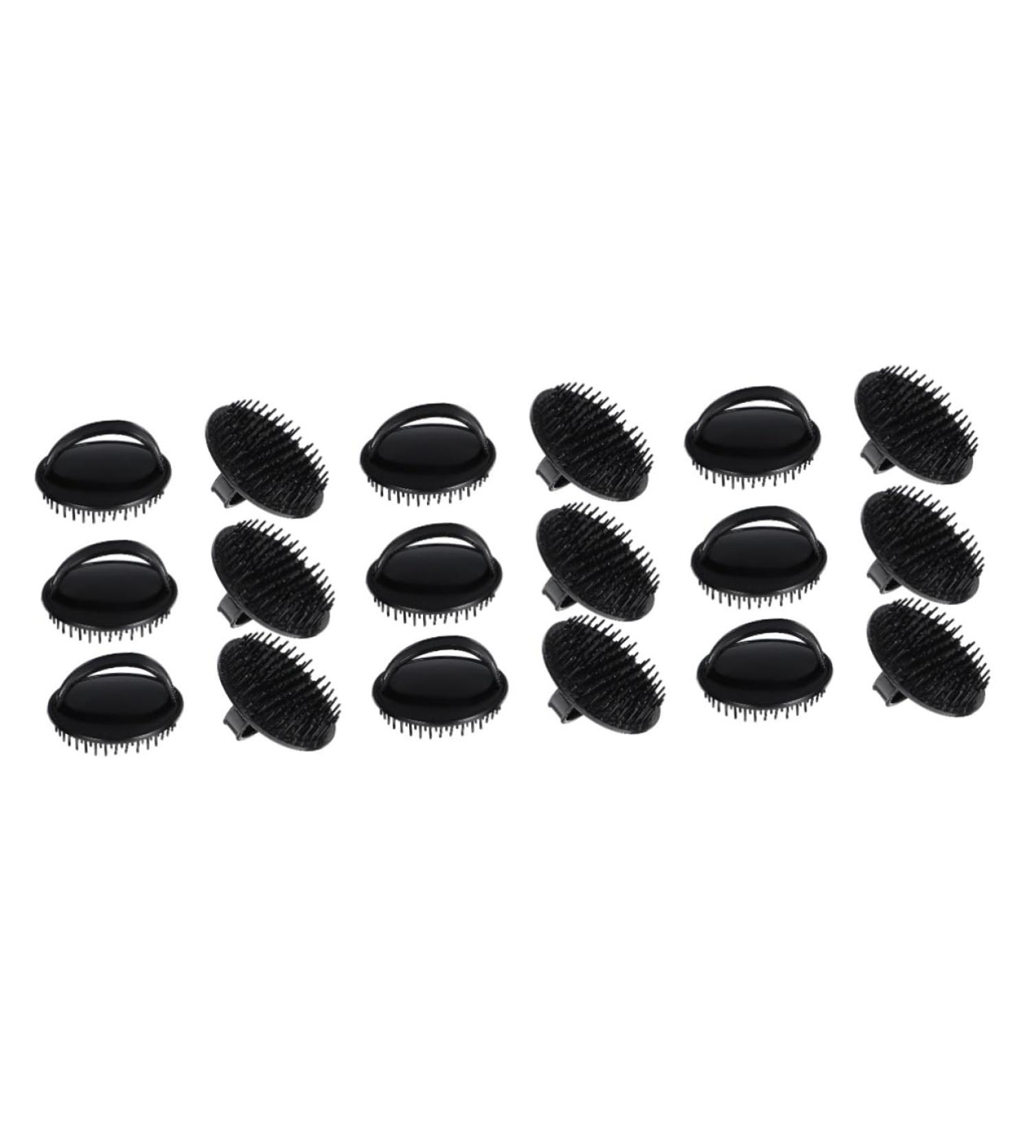 Magiclulu 18 STK Massage Shampoo Brush | Scalp Massager & Hair Care Tools | Black Set of 3 - Perfect for Relaxation & Cleansing - Buy Online on GoSupps.com