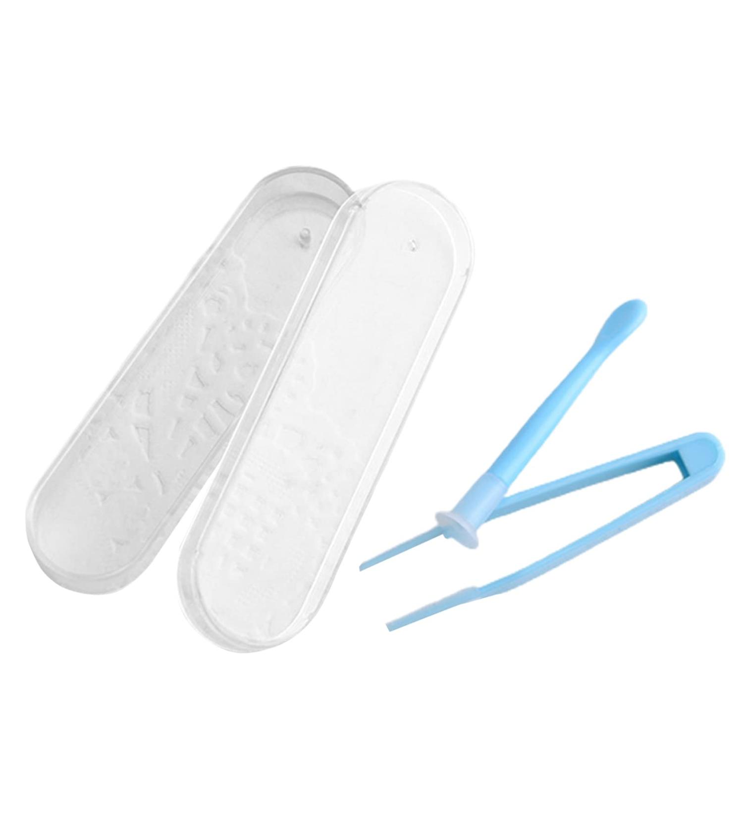 Tainrunse Contact Lens Container with Tweezers Clip - Blue Cosmetic Accessories - Plastic Case for Travel & Storage - Buy Online on GoSupps.com