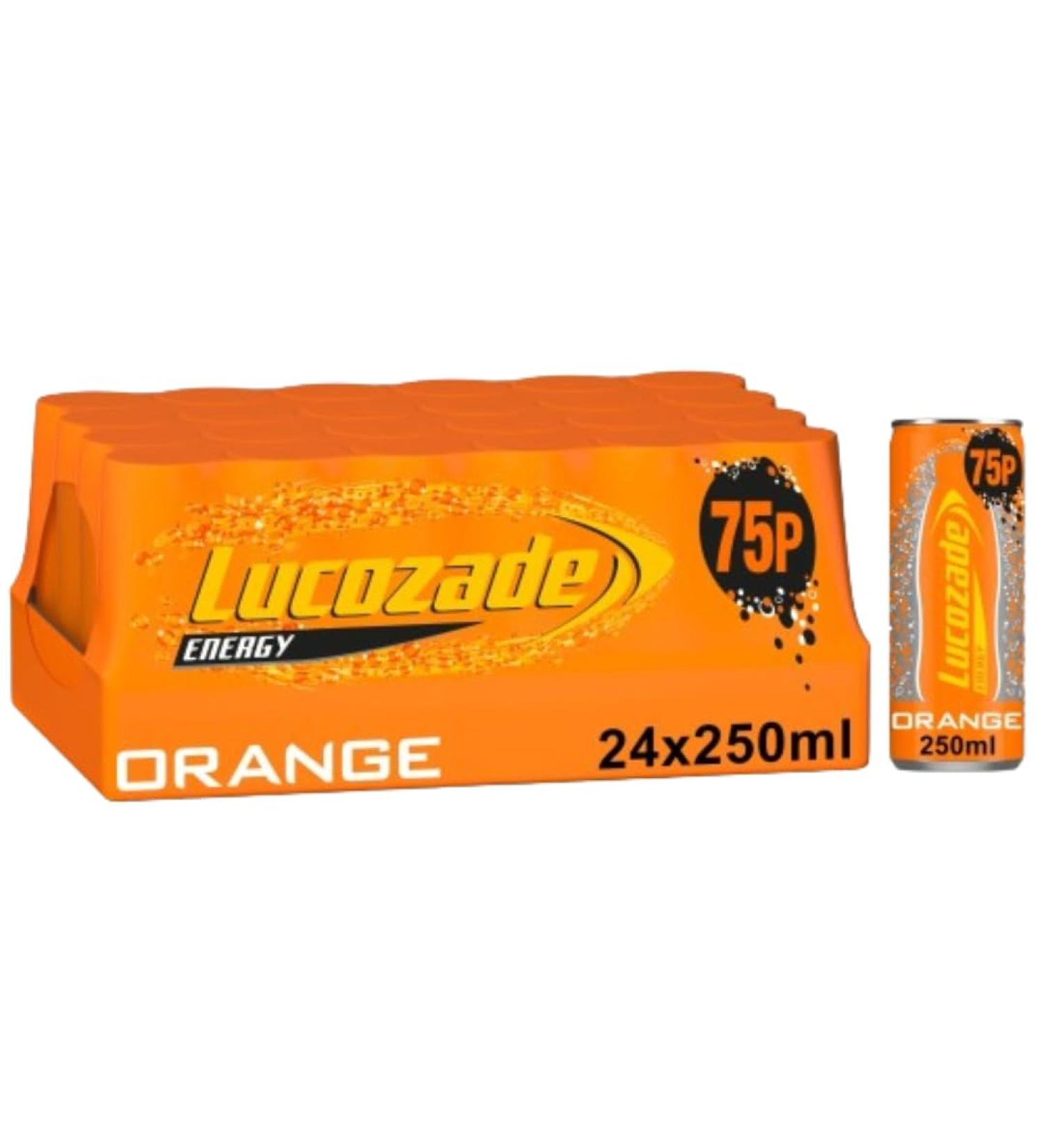Lucozade Energy Drinks - RRP Price Marked (24x250ml Orange) Original Orange 24x250ml Orange