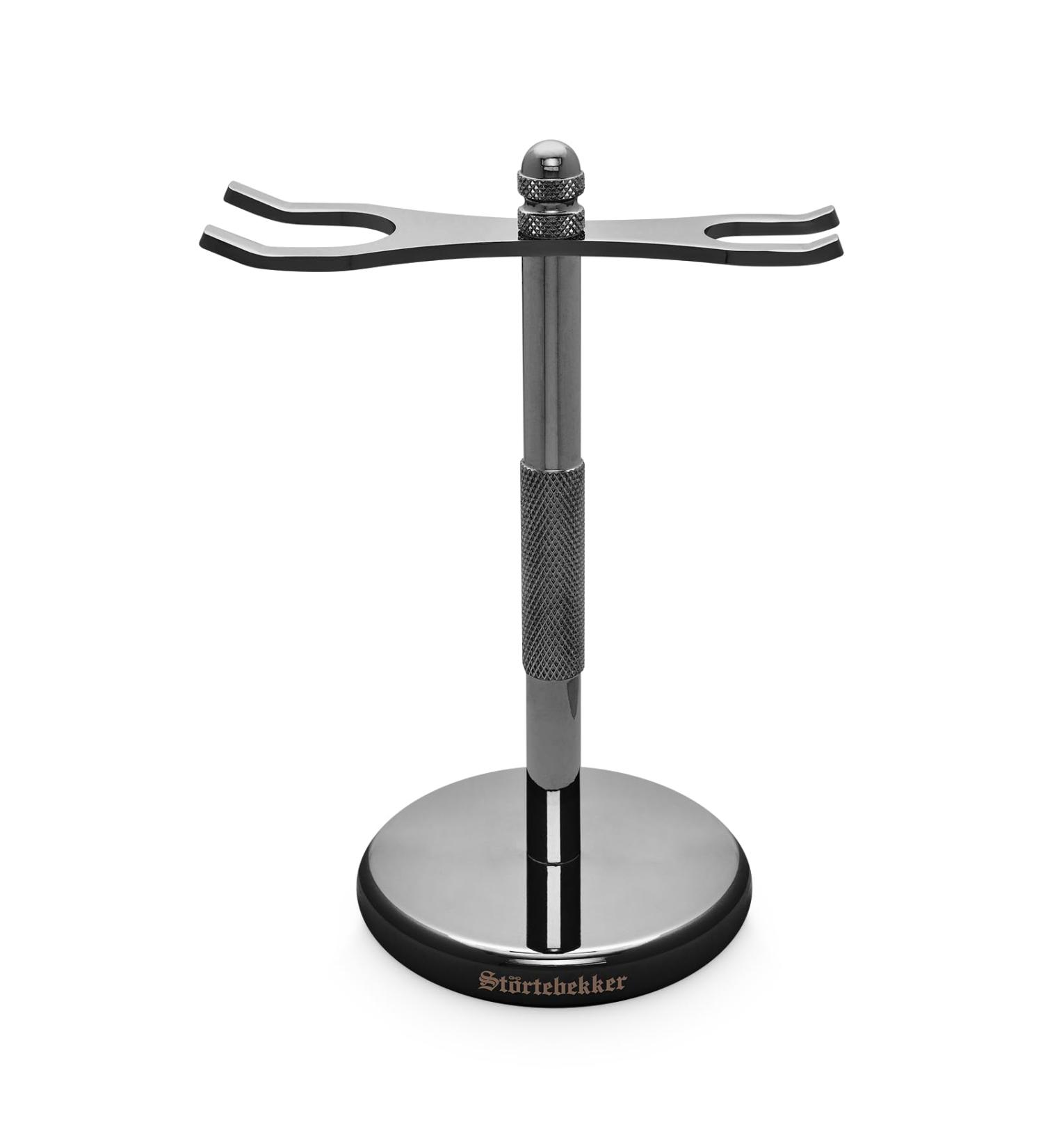 St rtebekker Premium Black Stainless Steel Shaving Rack - High-Quality Razor & Brush Holder | Non-Slip Bathroom Accessory | Perfect Gift for Men - Buy Online on GoSupps.com