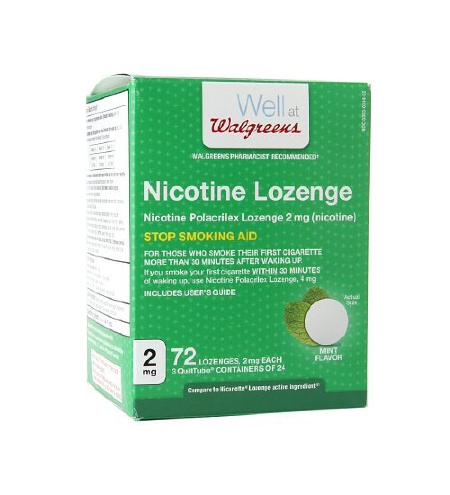Walgreens Nicotine Lozenge 2 mg Mint 72 ea