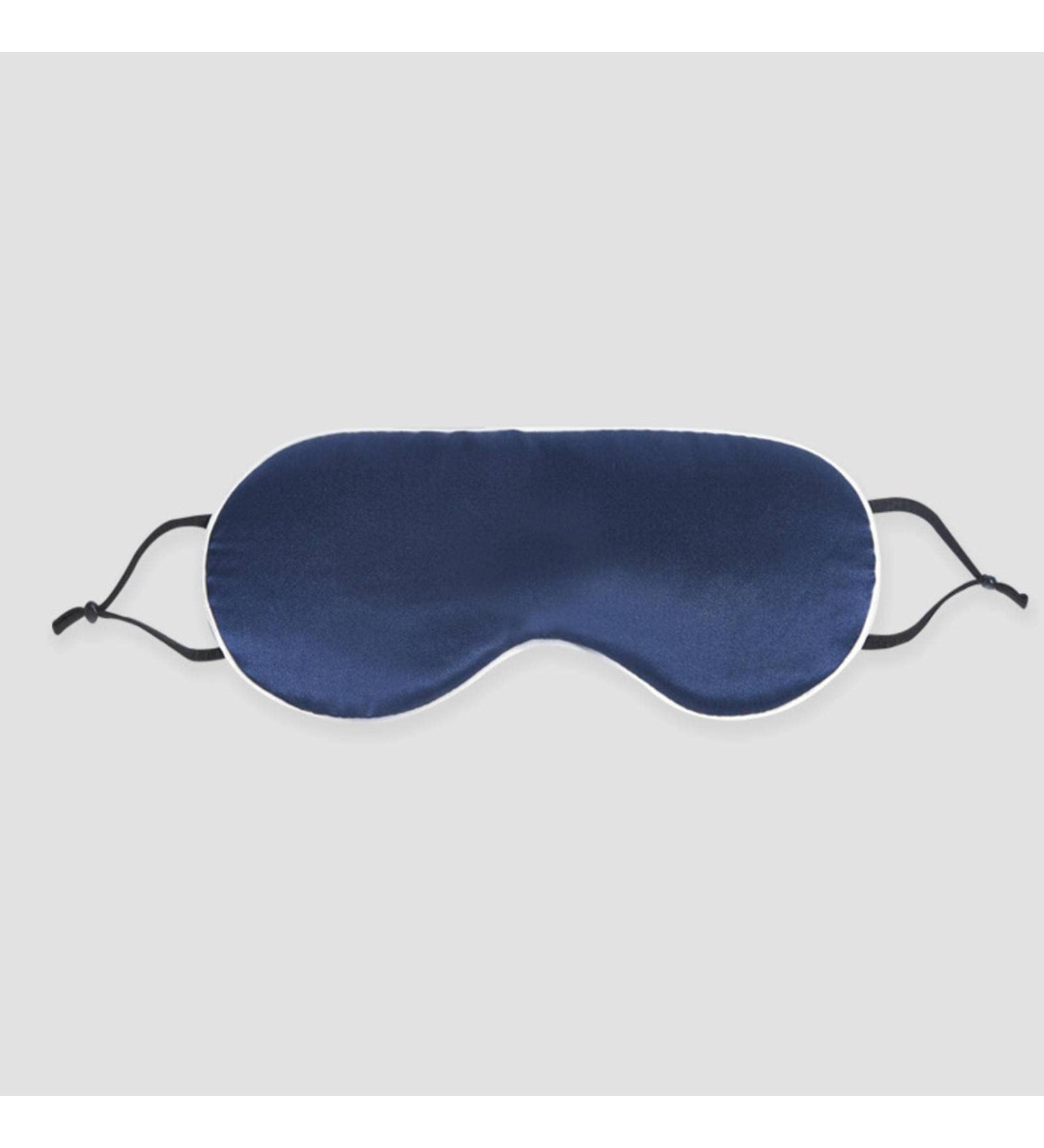 Silk Eye Mask with Hot/Cold Therapy - Navy Blue - Free Shipping - Buy Online on GoSupps.com