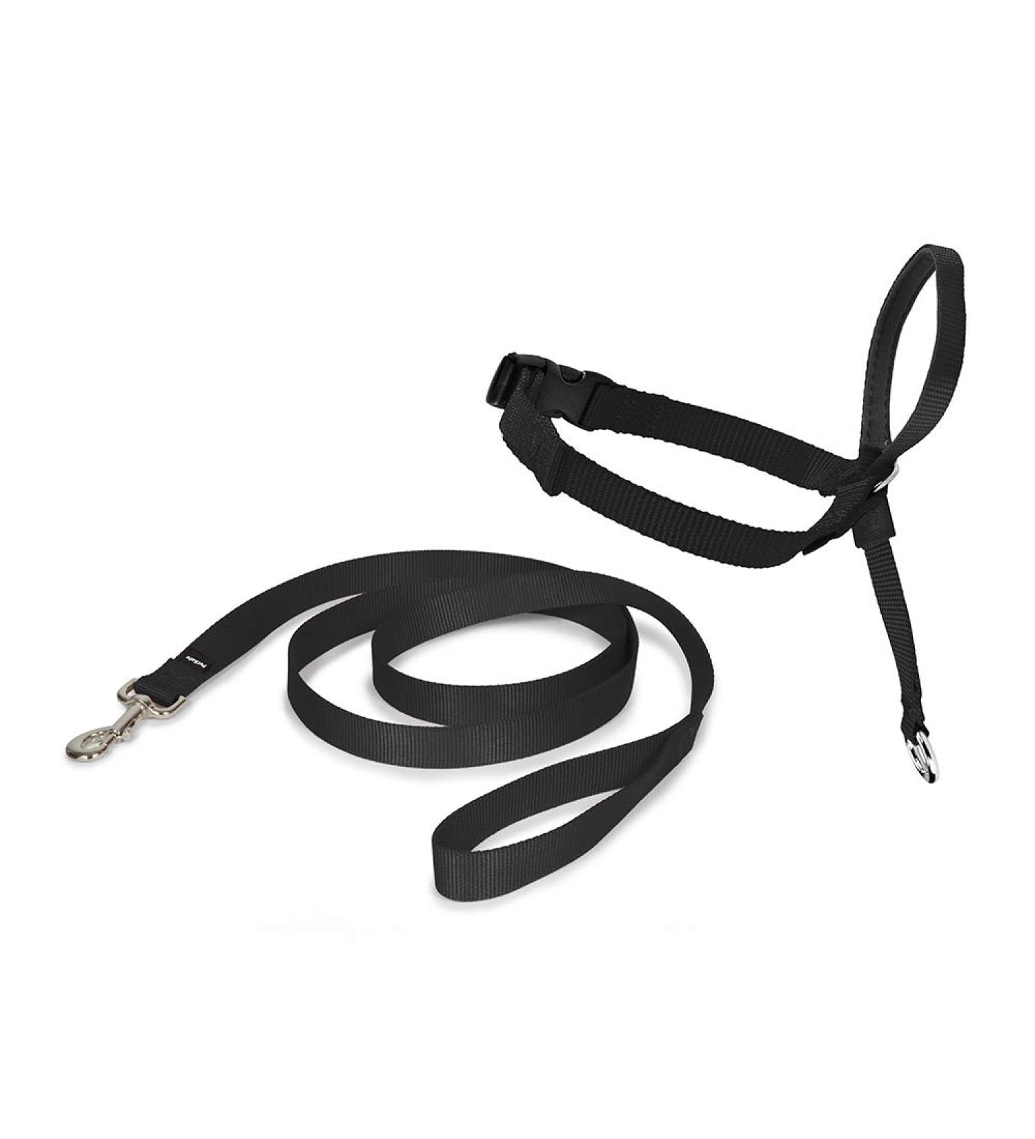 PetSafe Easy Walk Headcollar - Adjustable Comfortable Dog Leash for Reduced Pulling | Size L Black - Buy Online on GoSupps.com