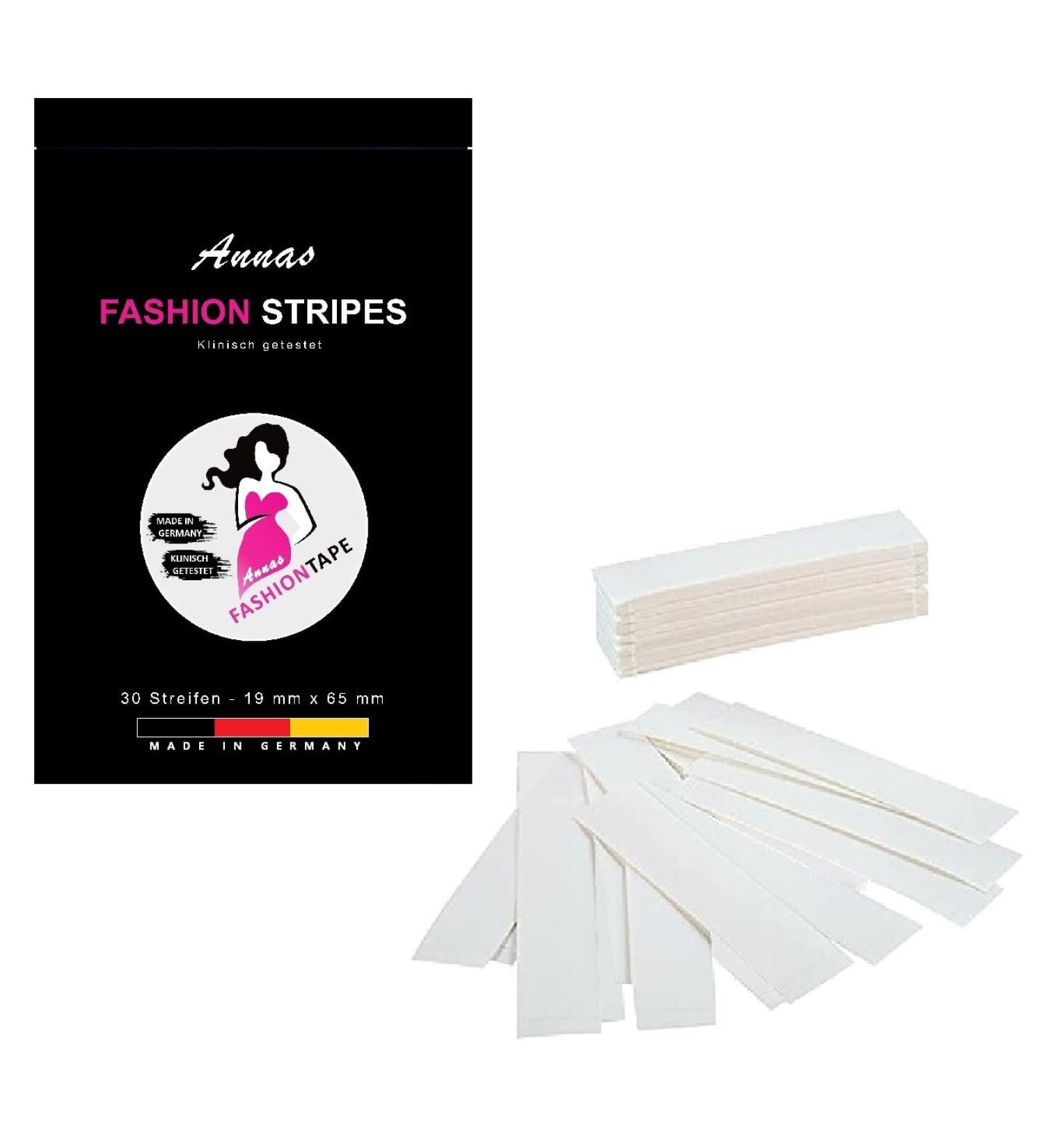 Annas Fashion Stripes - Double-Sided Beauty Tape | 30pcs - 19mm x 65mm - Made in Germany - Clinically Tested - Buy Online on GoSupps.com