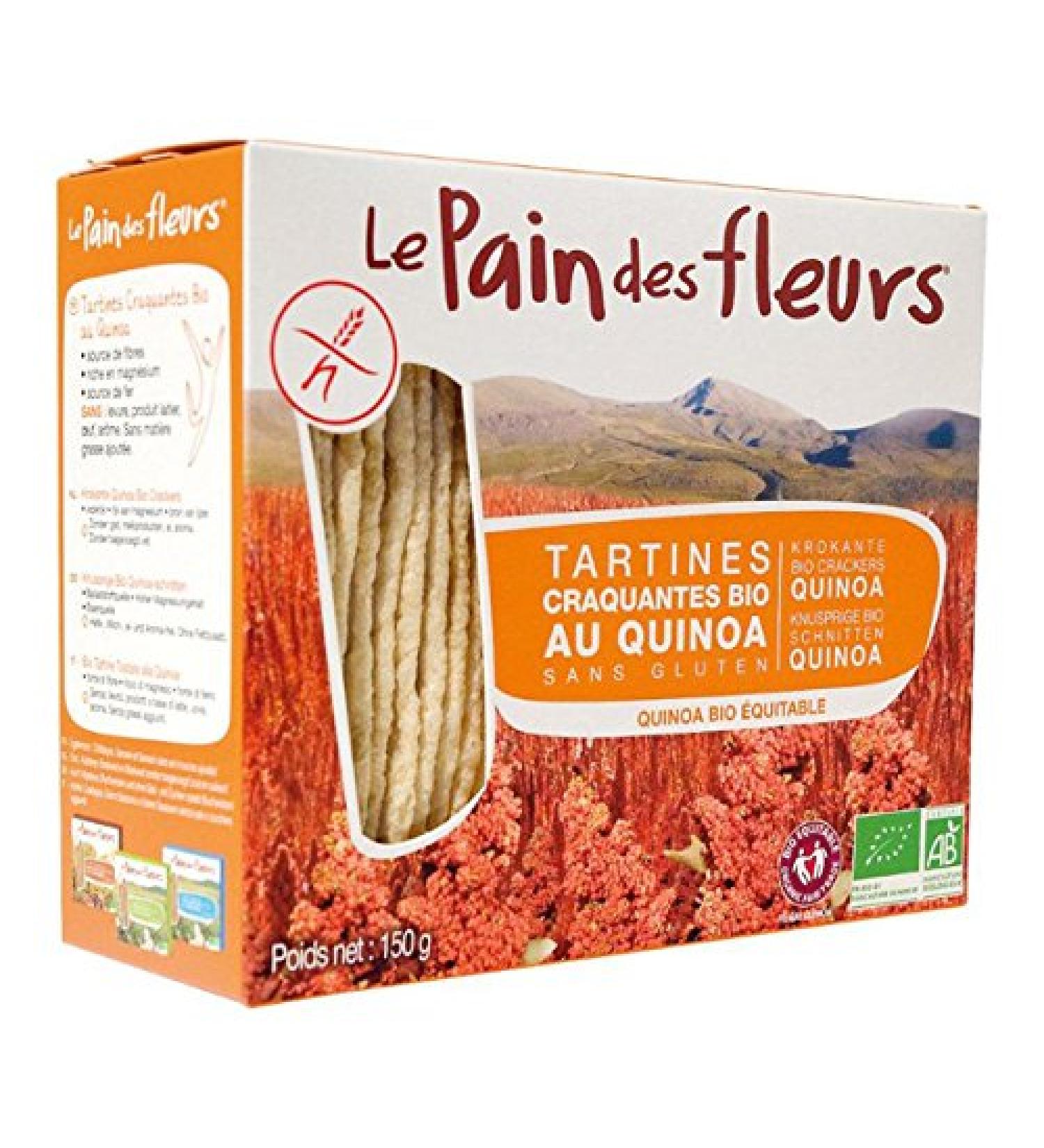 Le Pain Des Fleurs - Pack of 6 Packs of Crunchy Quinoa Toast 150g - Sold by Unit - Buy Online on GoSupps.com