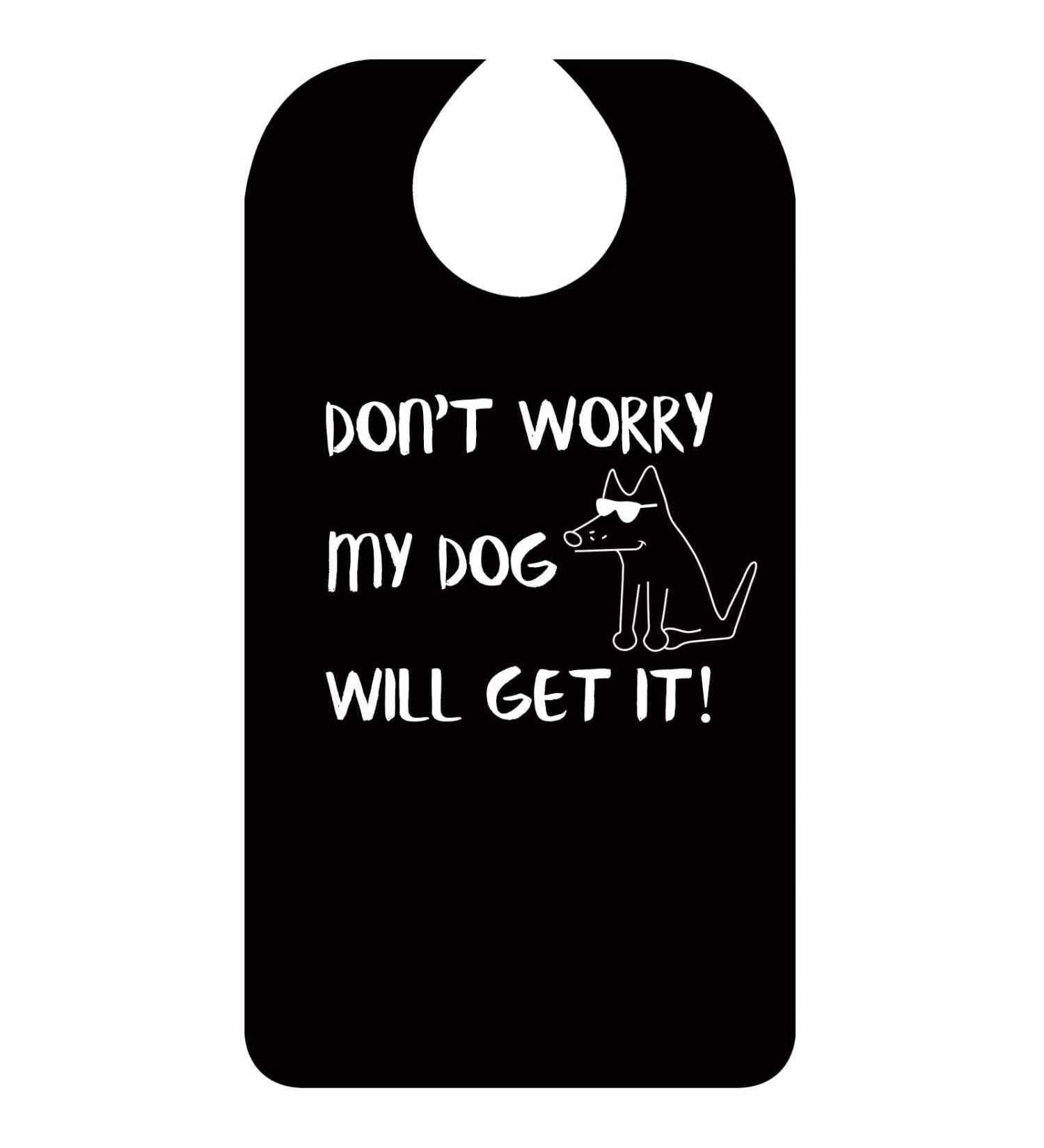 Washable Waterproof Adult Bib with Crumb Catcher - Funny Dog Design for Men, Women & Elderly - Buy Online on GoSupps.com