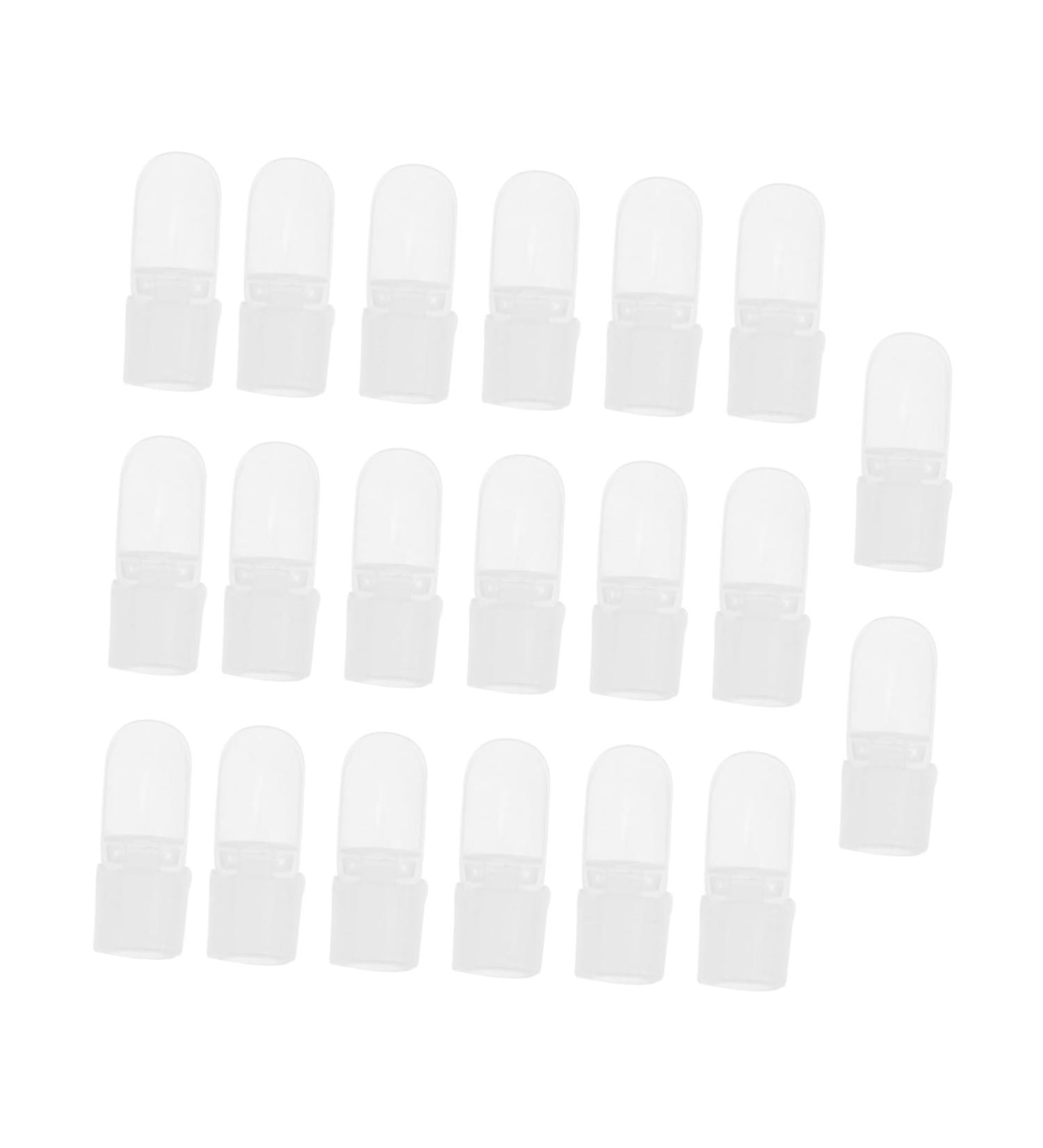HAKIDZEL Nail Monomer Dish 20pcs Nail Case Nail for Nails Nail Gel Nail Polish Cover Nail Remover Caps Hide Money Latex Nail Guard Manicure Protector Cuticle Guard Milk Plastic Reusable - Buy Online on GoSupps.com