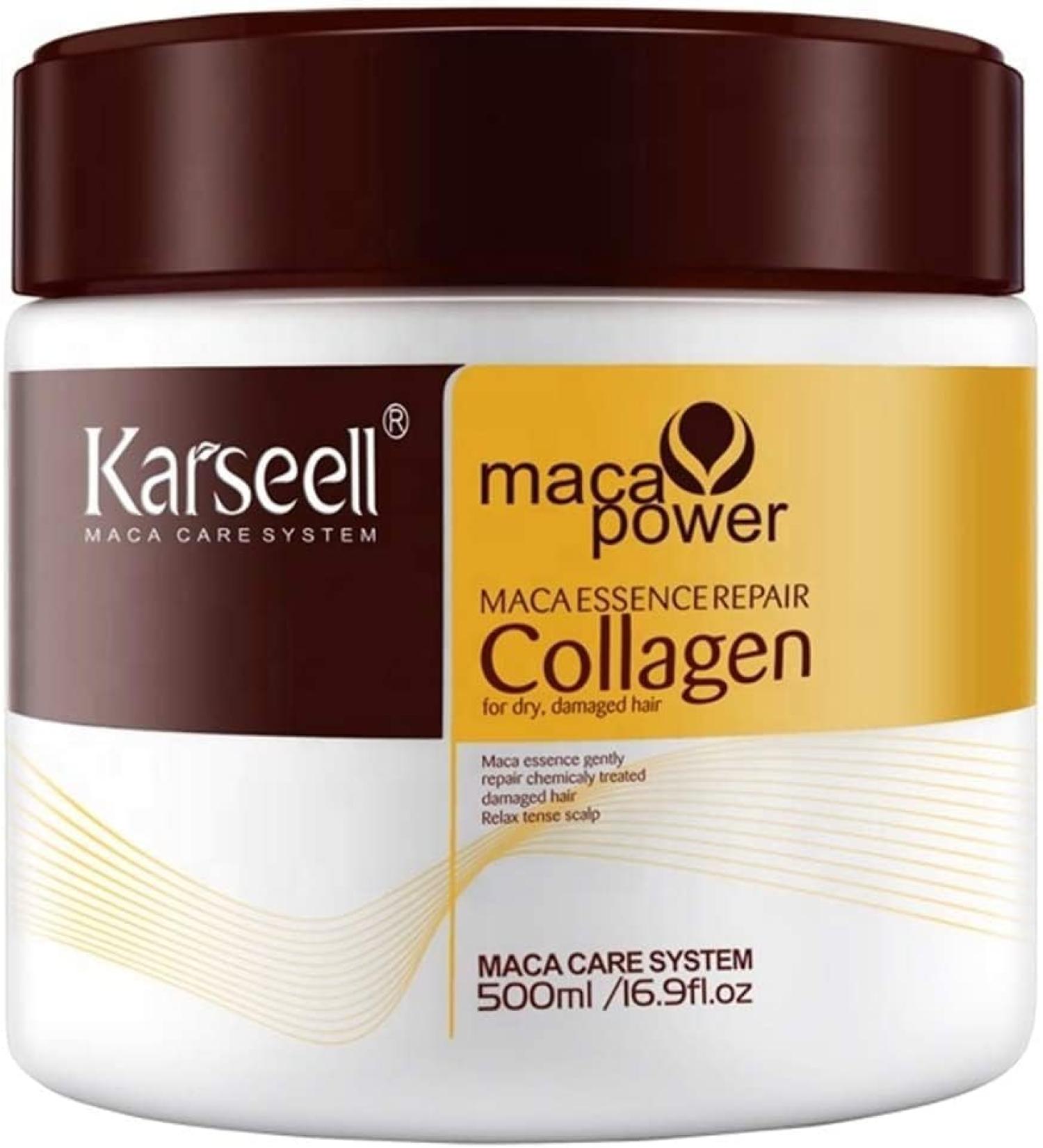 Karseell Collagen Hair Mask Deep Repair Conditioning Treatment Argan Oil Collagen Hair Mask Essence for Dry Damaged Hair All Hair Types 500ml (16.90 fl.oz) - Buy Online on GoSupps.com