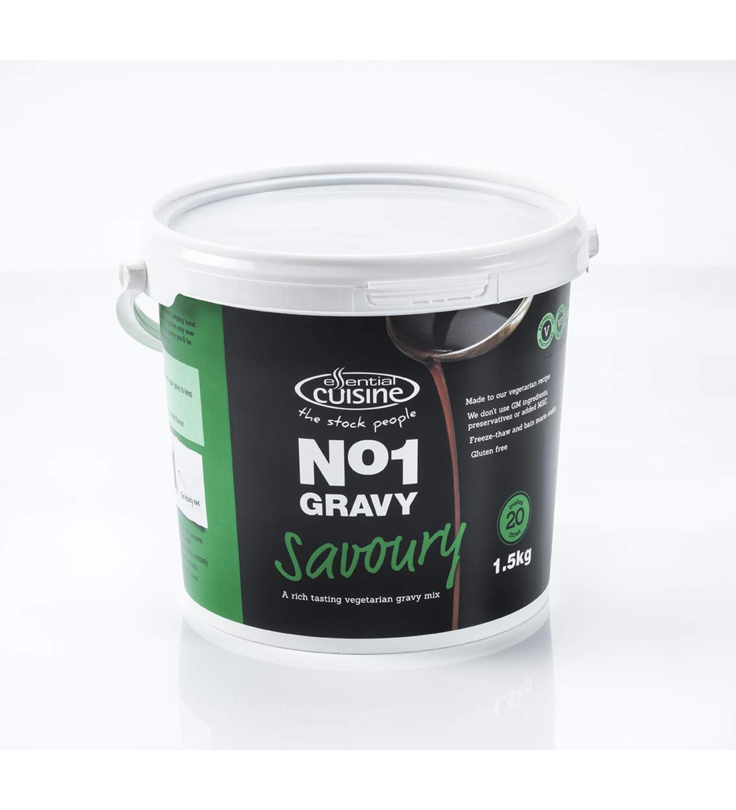 Essential Cuisine No.1 Savoury Gravy Mix 1.5kg - Vegetarian & Vegan Friendly - Buy Online on GoSupps.com