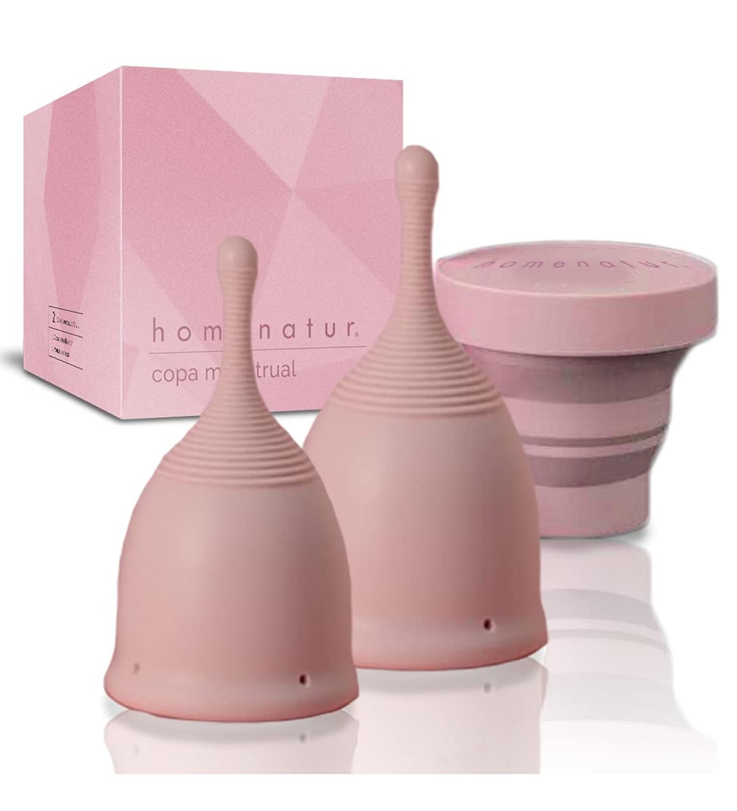 Homecature Menstrual Cup Set | 2 Medical Silicone Cups (S & L) + Foldable Sterilizer | Reusable Safe & Convenient Multi-Functional Solution - Buy Online on GoSupps.com