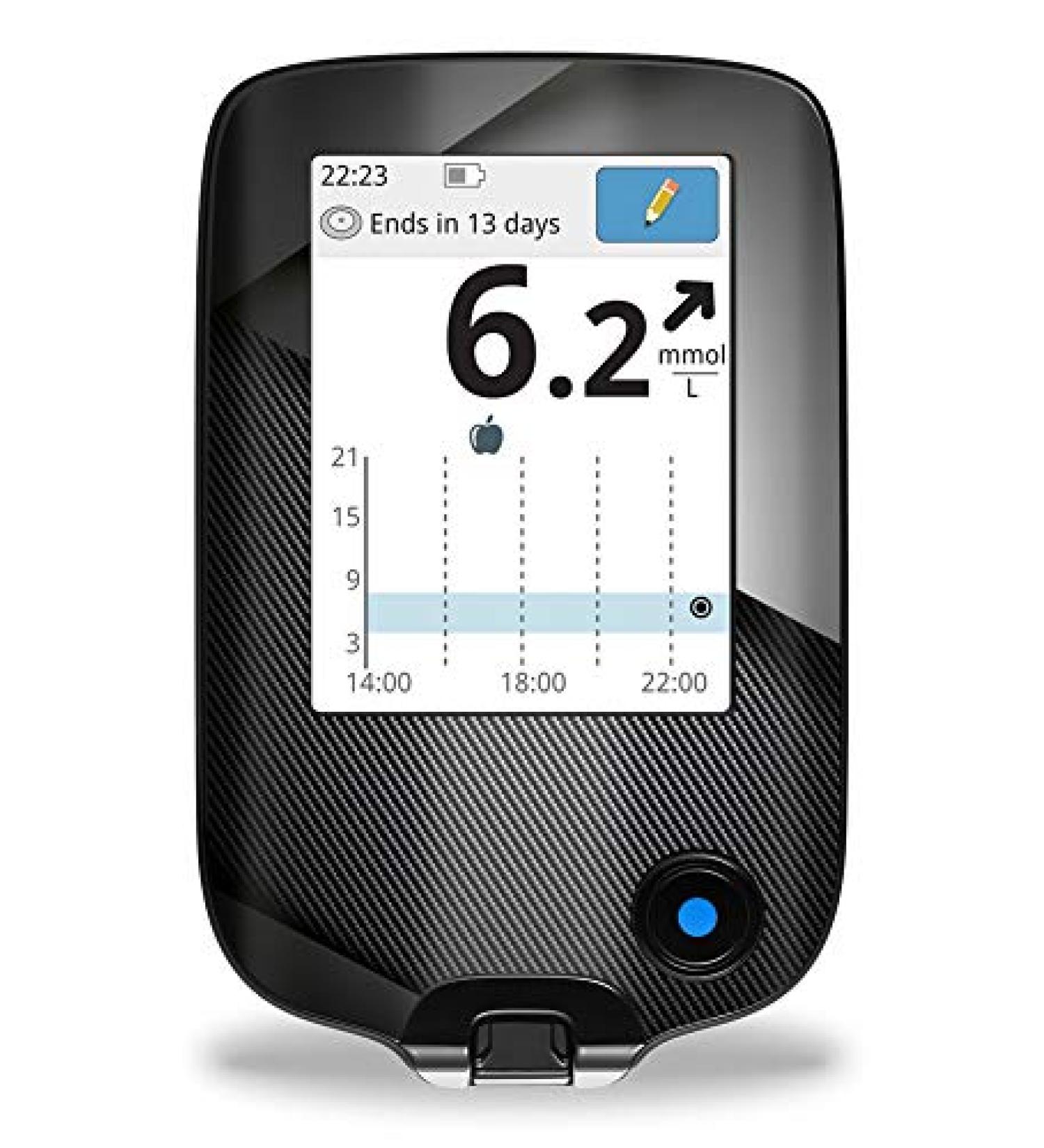 Sticker for FreeStyle Libre 2 & 3 reader Carbon myDili Diabetes