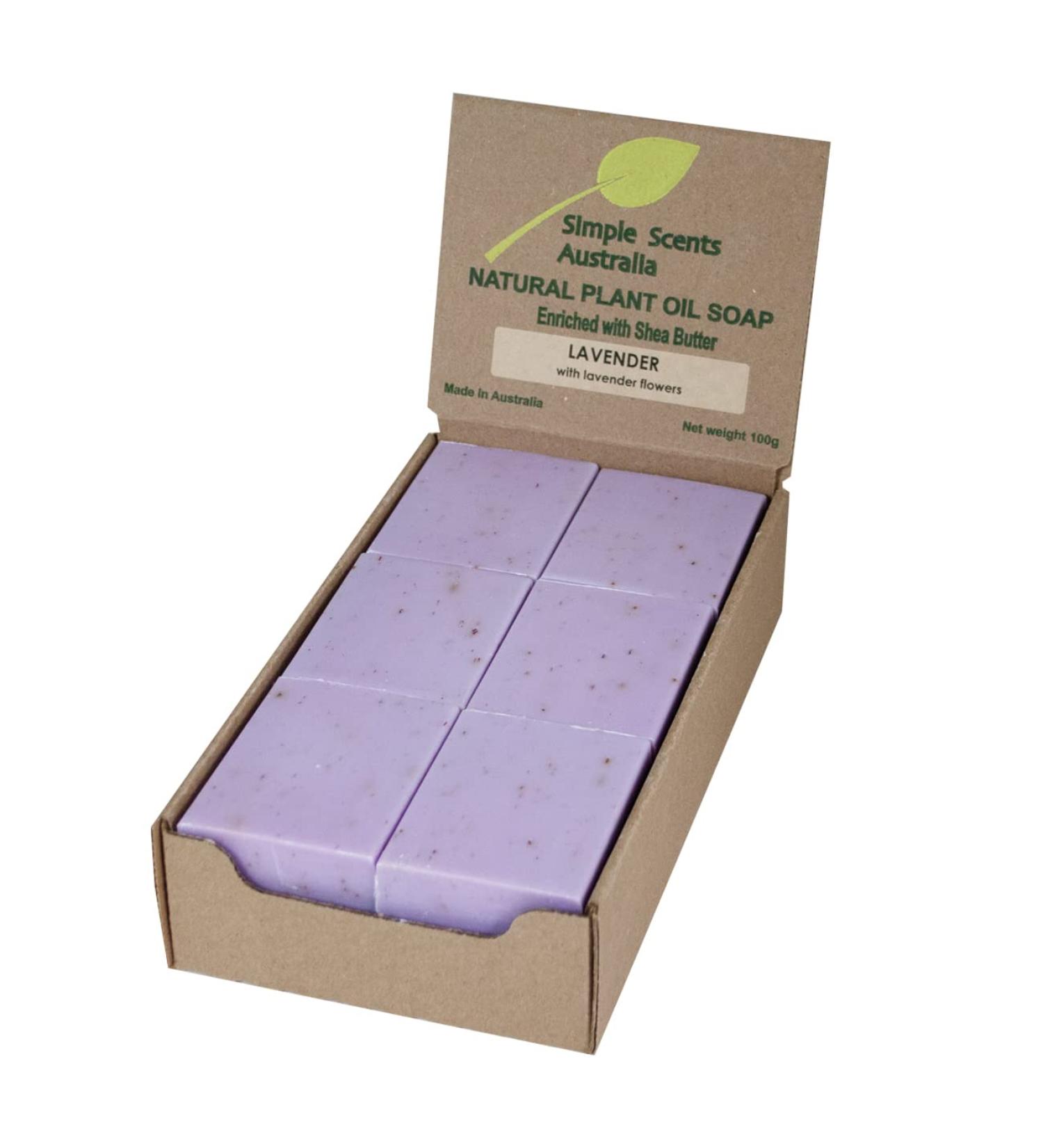 Simple Scents Australia Lavender with Flowers Natural Soap - 12 Bars - Buy Online on GoSupps.com