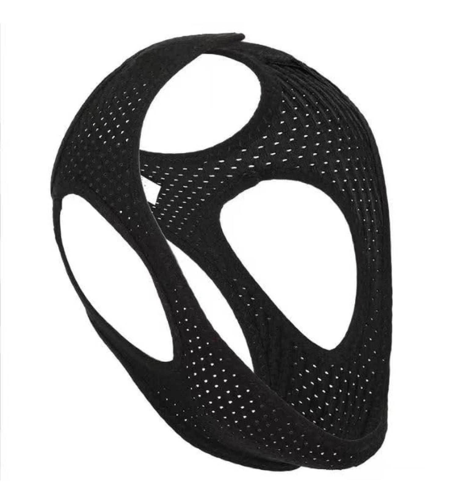 Chin Strap for Anti Snoring - Breathable CPAP Solution | Reduce Snoring Non-Stick Hair - Black - Buy Online on GoSupps.com