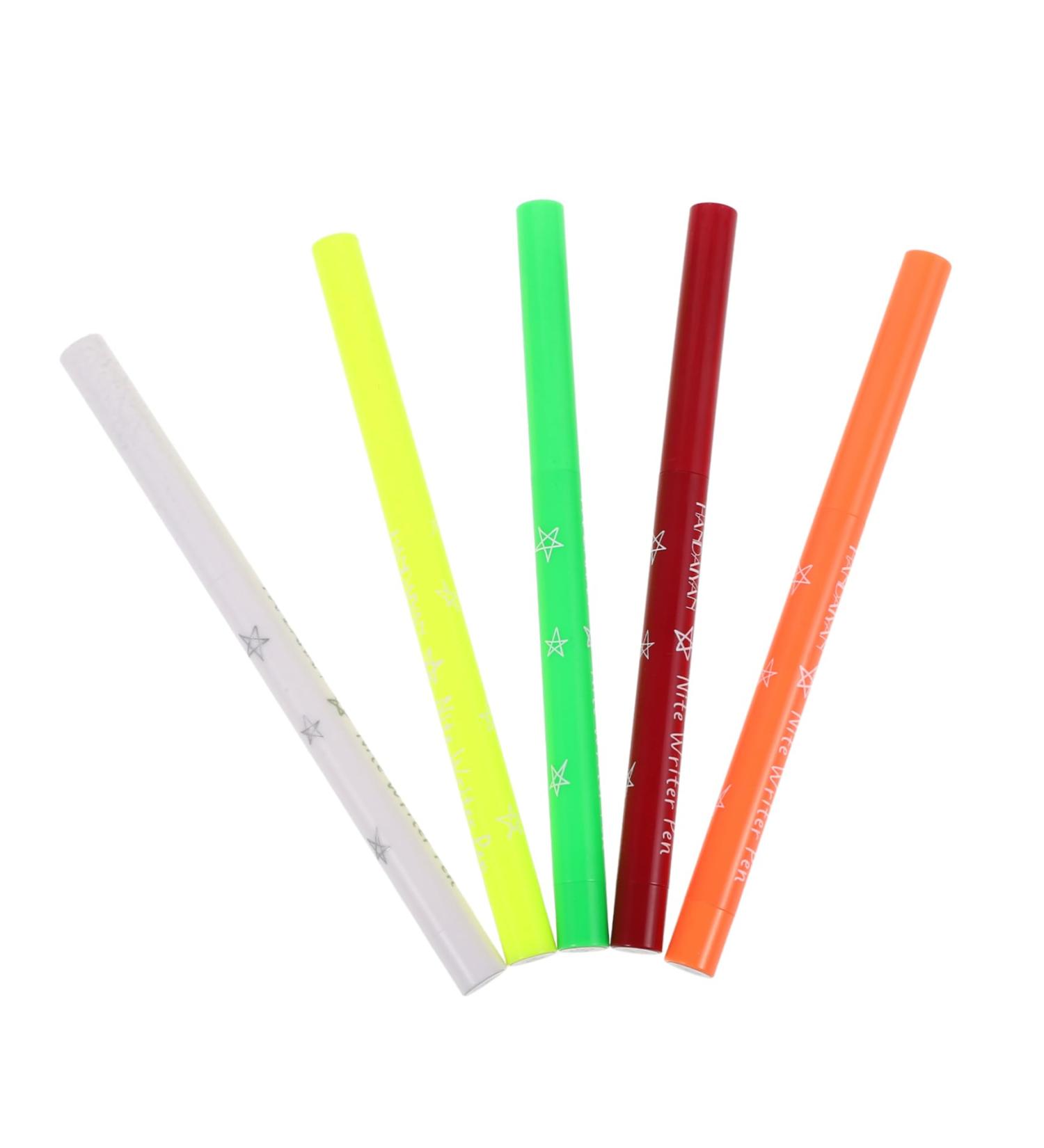 HAPINARY 5pcs Halloween Paint Pen Glow Eyeliner Pencil Eyeliner Fluorescence Make up Highlighter Plastic - Buy Online on GoSupps.com