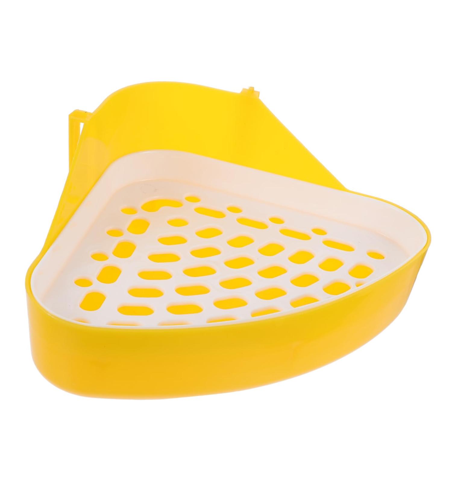 ORFOFE Box Pet Potty Urinal Rabbit Toilet Bedding for Rabbits Pet Pee Bedding for Guinea Pigs White Abs 24.5X18.5cm White - Buy Online on GoSupps.com