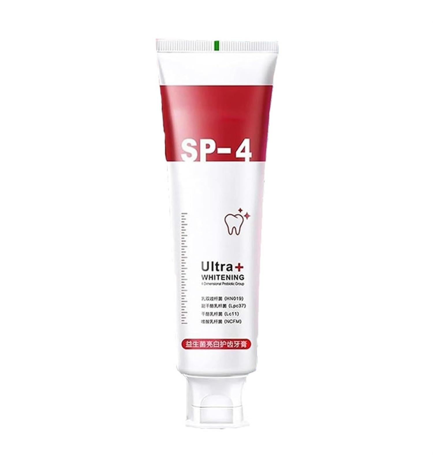 SP-6 Ultra Whitening Toothpaste | Deep Cleaning & Probiotic Formula | Fresh Breath - 1pc Red - Buy Online on GoSupps.com