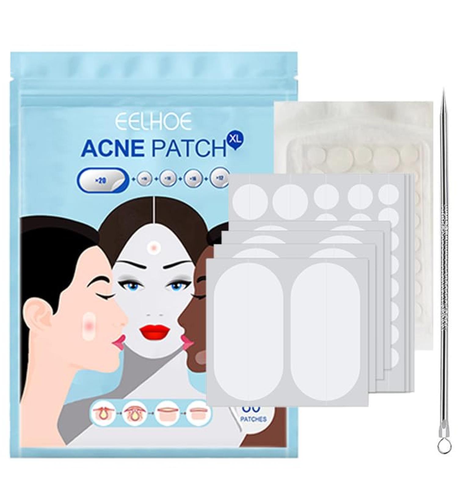 AYNKH 116 Patches LitBear Acne Patches for Face Chin or Body Acne Spot Treatment with Tea Tree and Calendula Oil for Large Zit Breakouts For Day and Night Use (with 1 Pc Acne Blemish Needle) - Buy Online on GoSupps.com